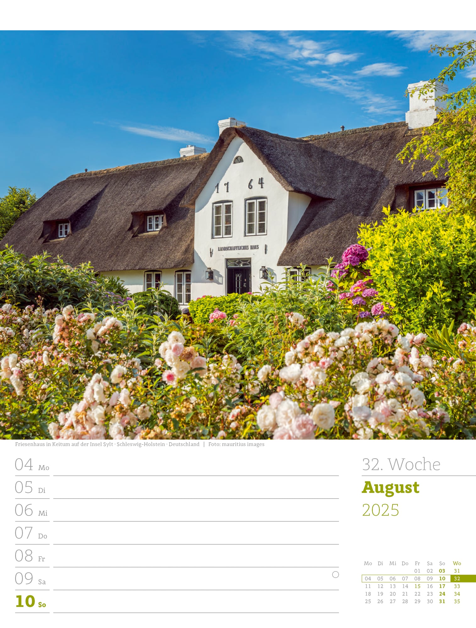 Ackermann Calendar At the Seaside 2025 - Weekly Planner - Inside View 35