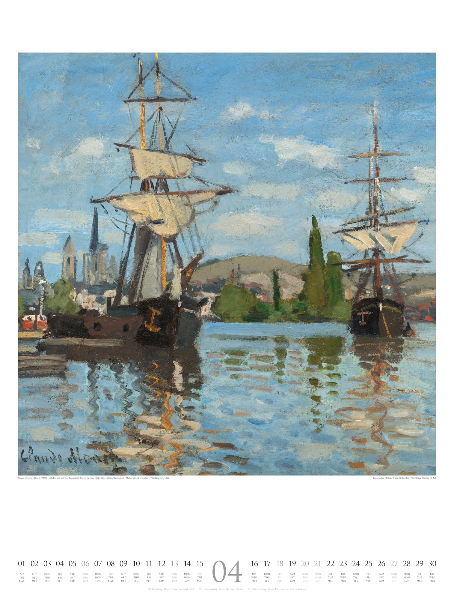 Ackermann Calendar Claude Monet 2025 - Inside View 04