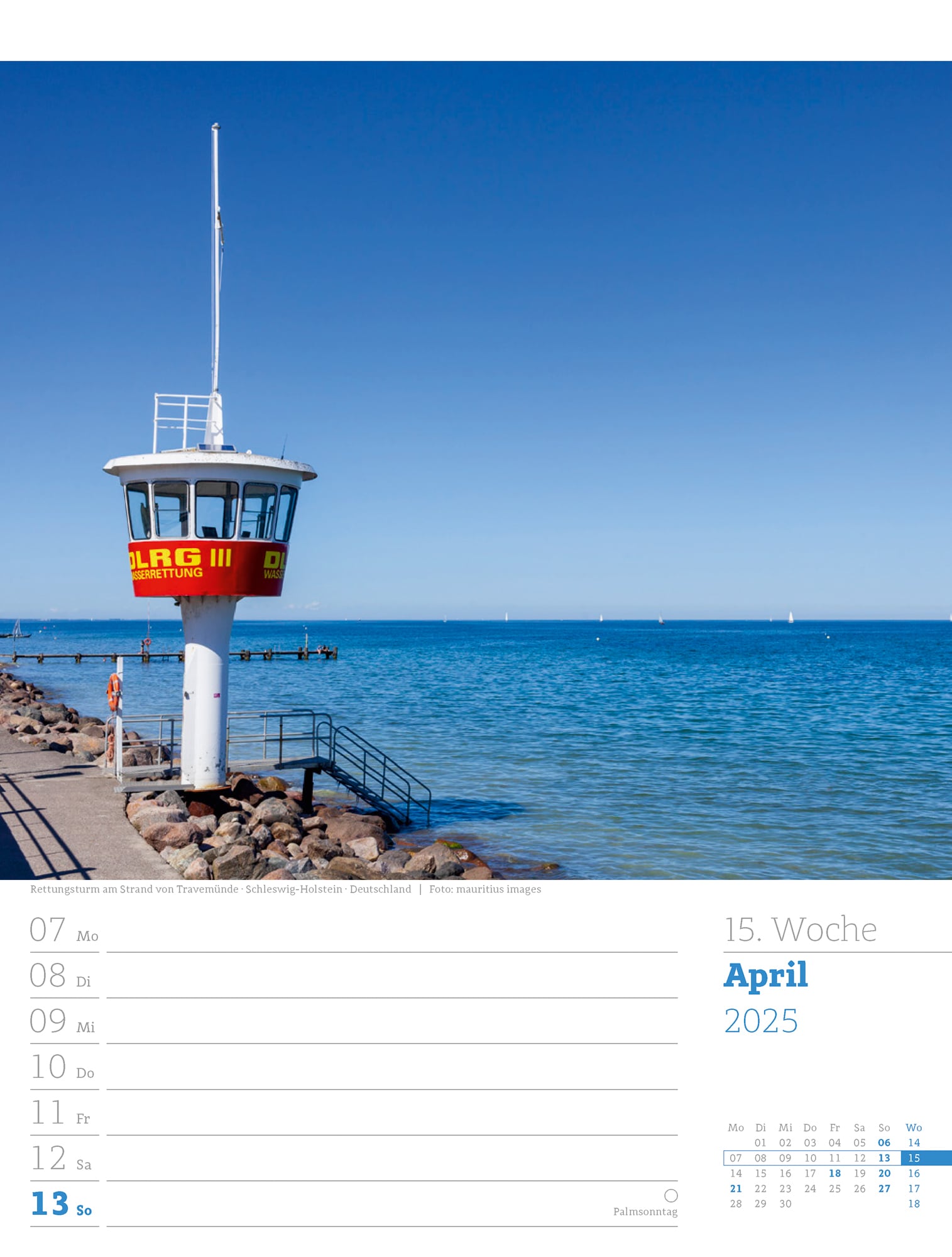 Ackermann Calendar At the Seaside 2025 - Weekly Planner - Inside View 18