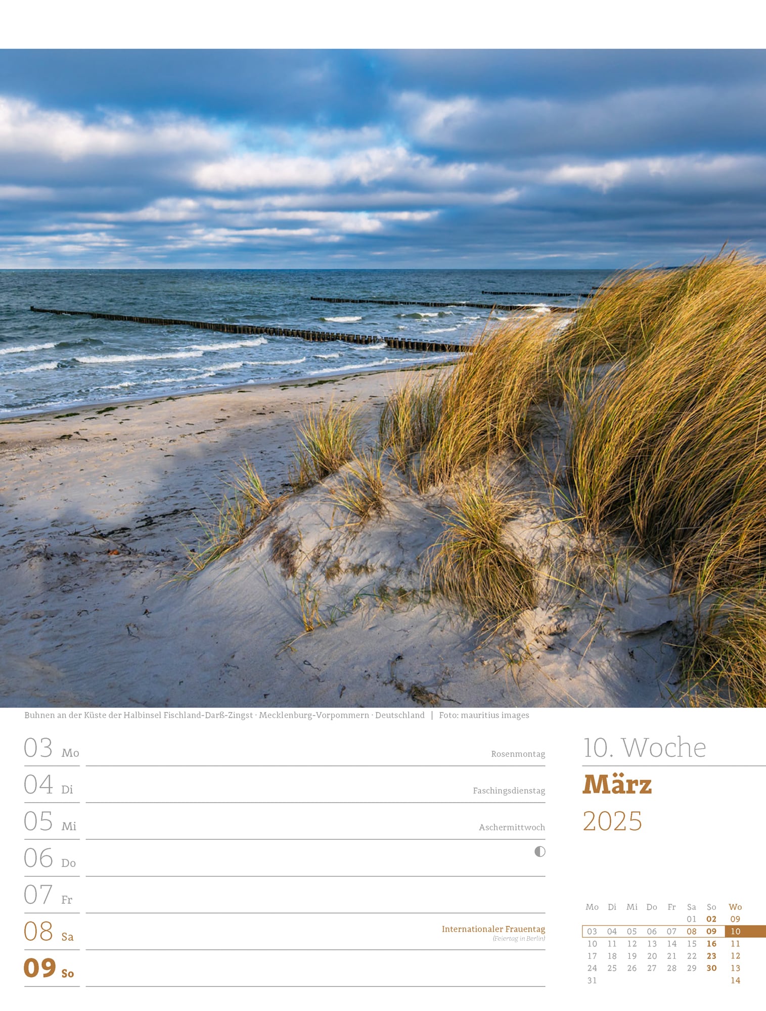 Ackermann Calendar At the Seaside 2025 - Weekly Planner - Inside View 13