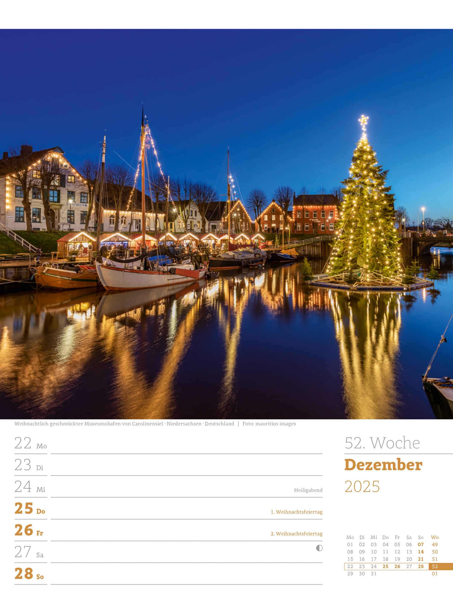 Ackermann Calendar At the Seaside 2025 - Weekly Planner - Inside View 55