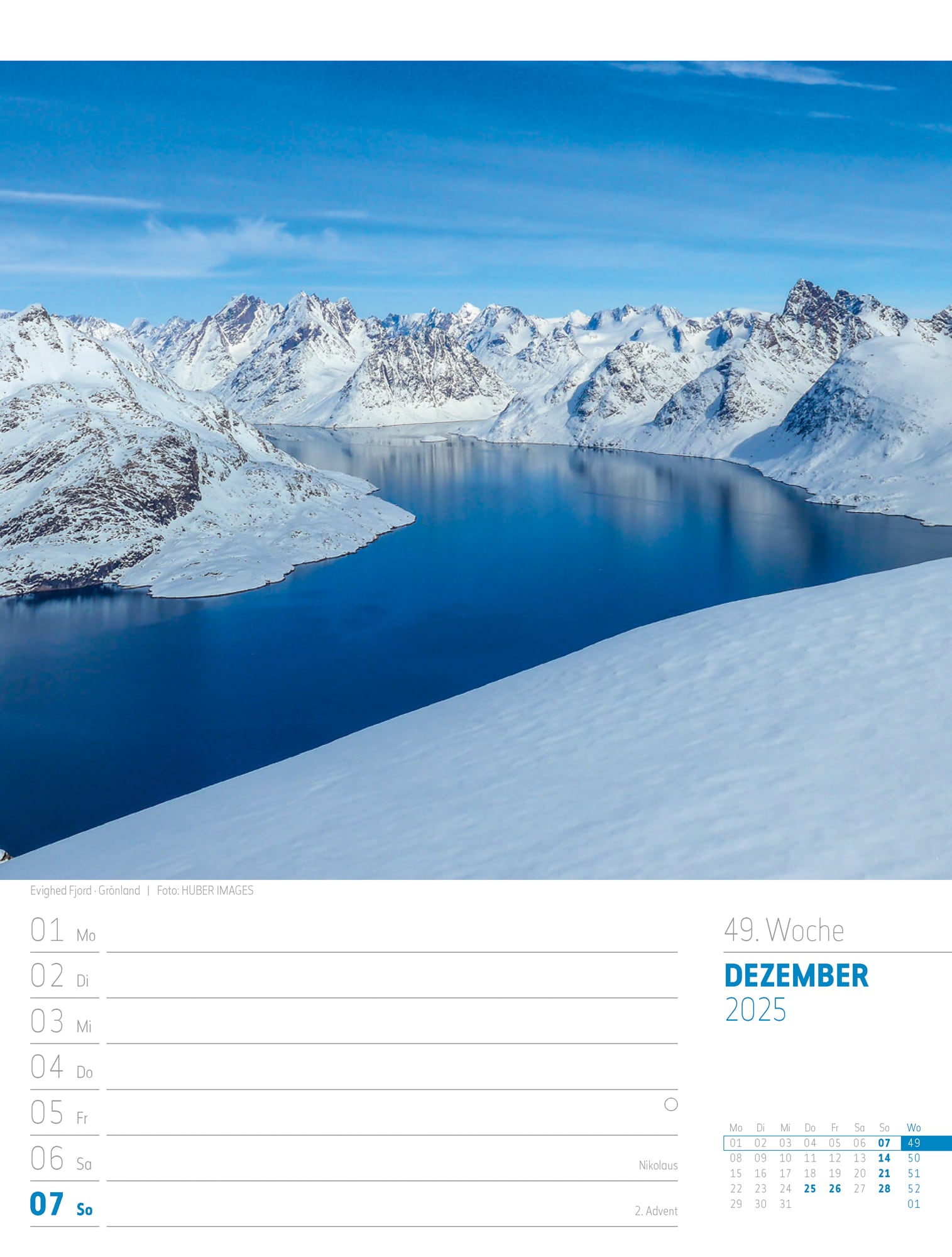 Ackermann Calendar Scandinavia 2025 - Weekly Planner - Inside View 52