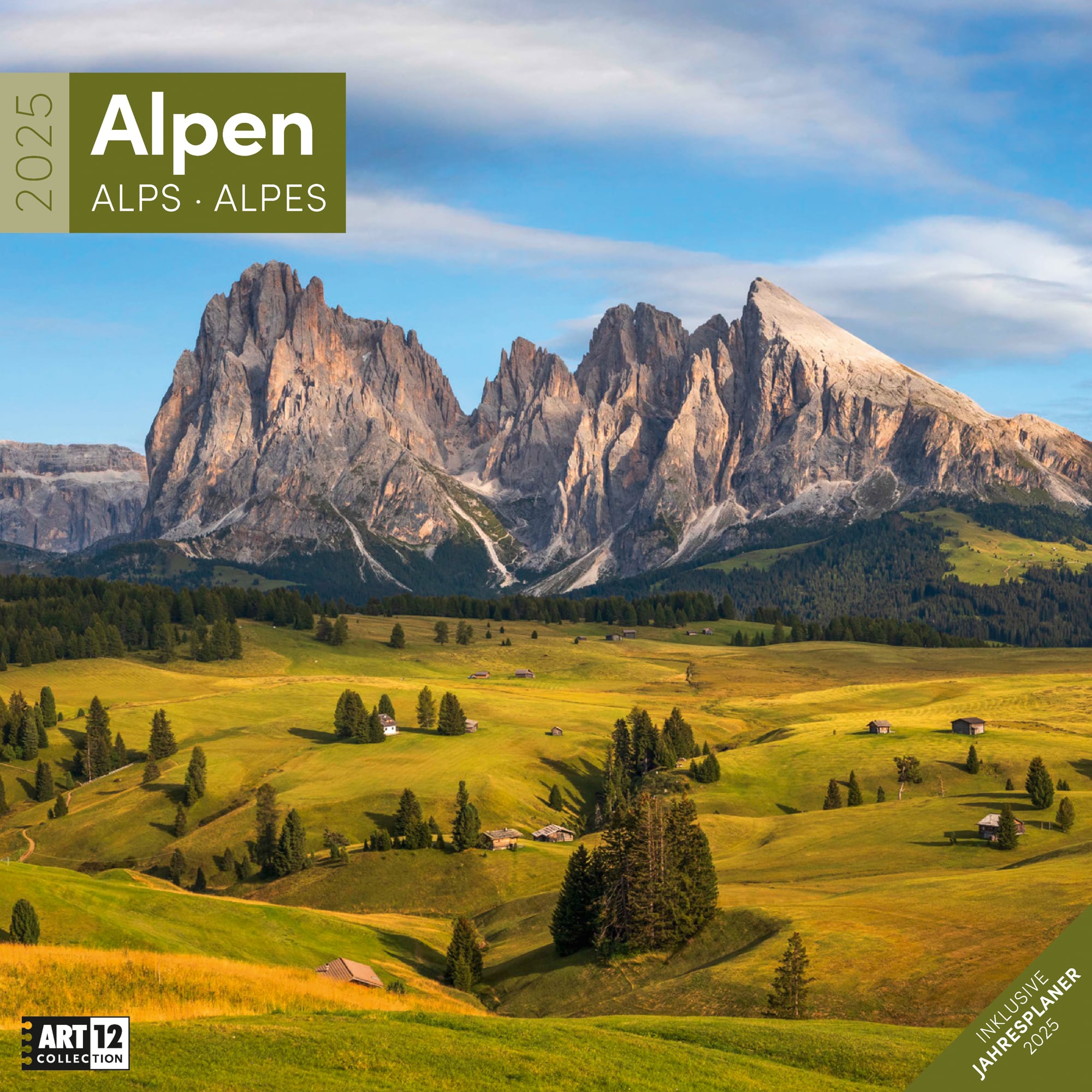 Art12 Collection Kalender Alpen 2025 - 30x30 - Titelblatt
