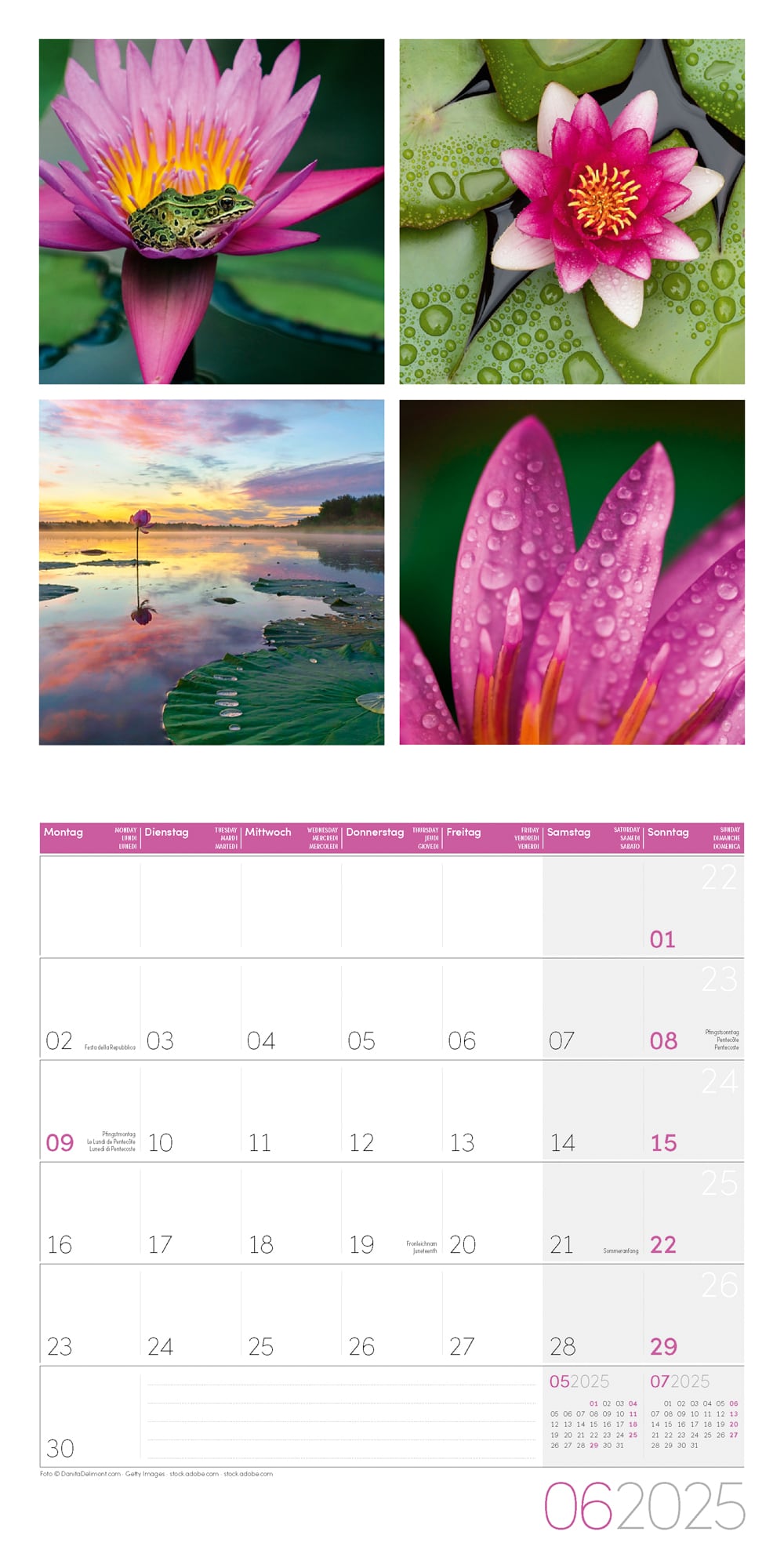 Art12 Collection Kalender Colours of Nature 2025 - 30x30 - Innenansicht 06