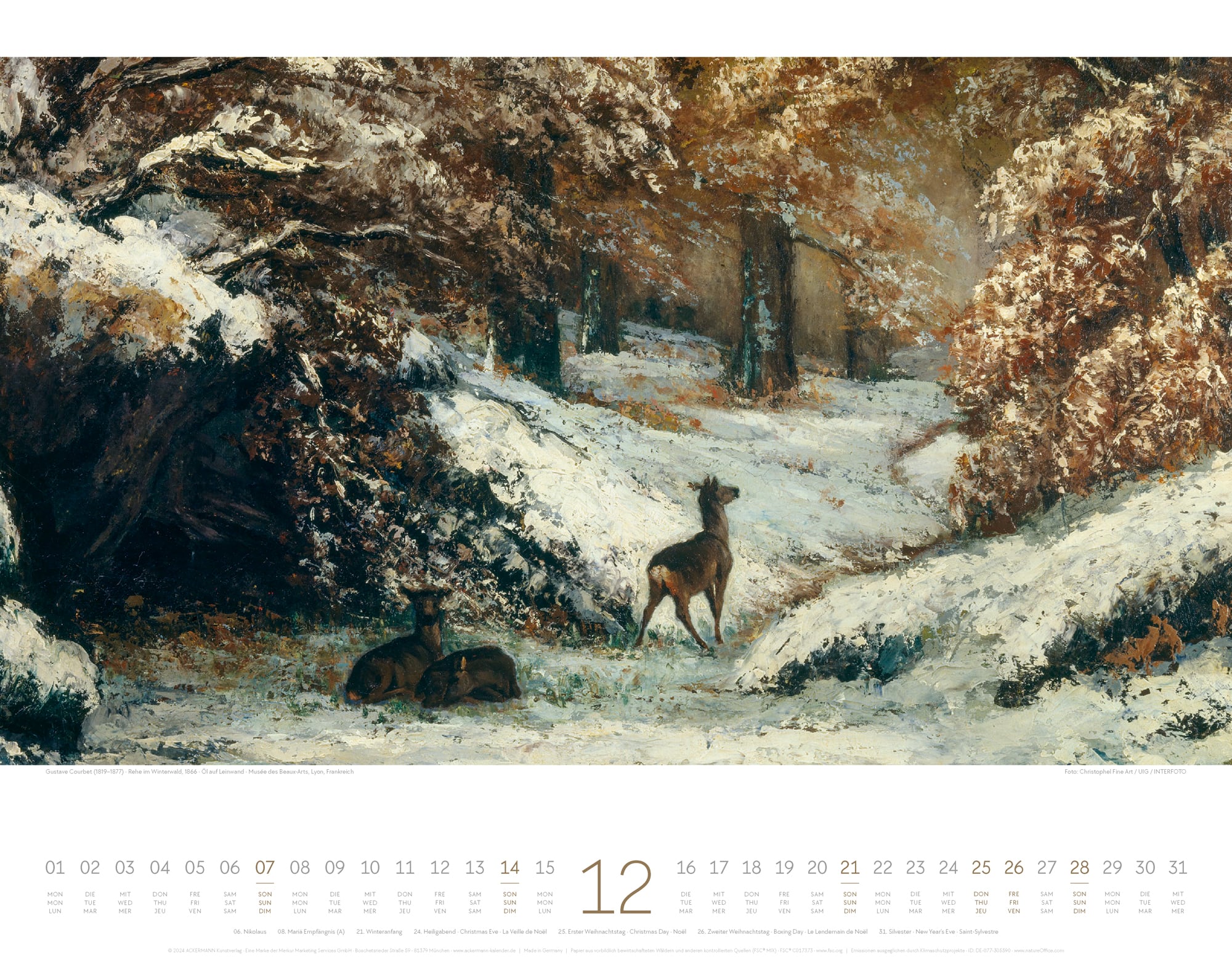 Ackermann Calendar Artwork Forest 2025 - Inside View 12
