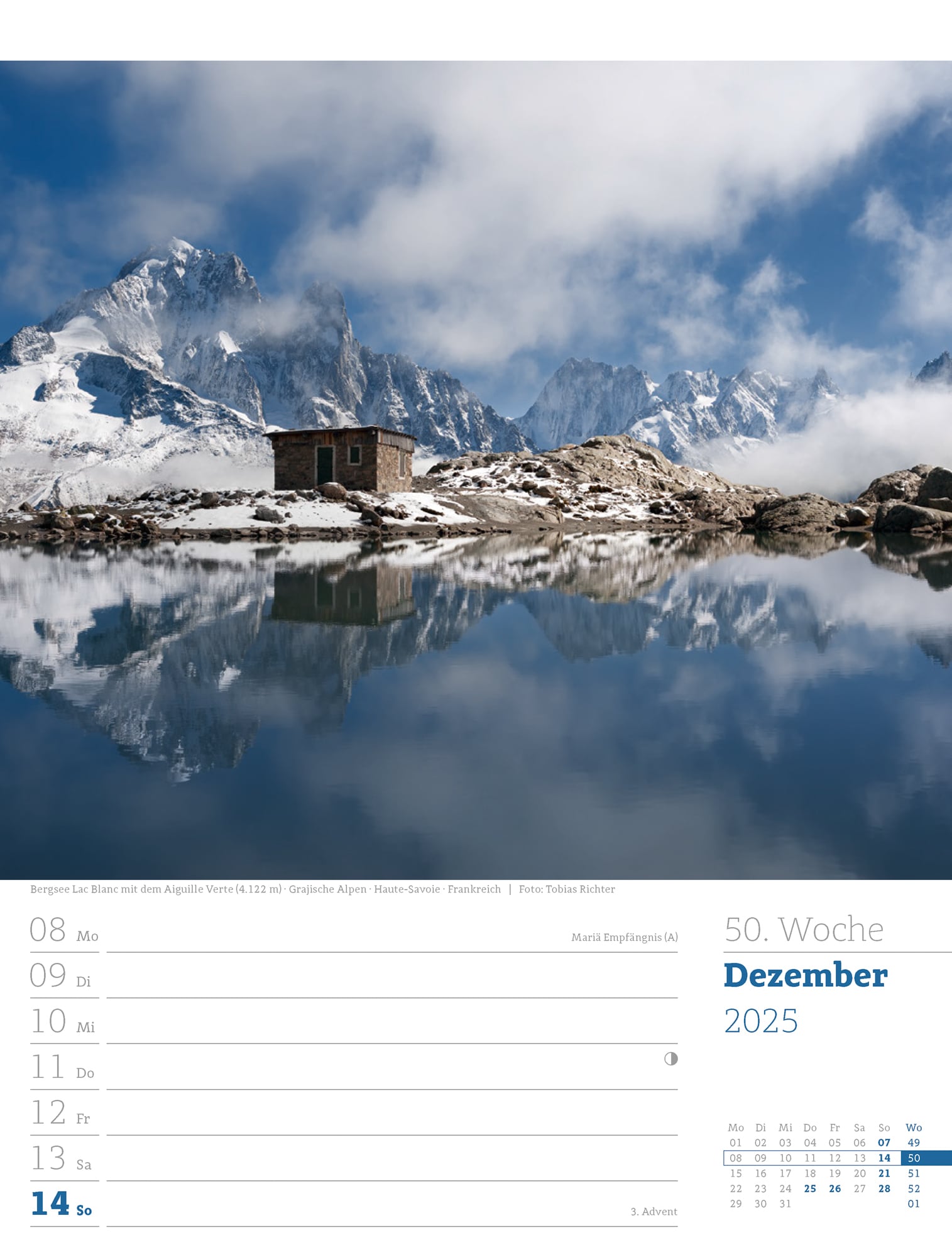 Ackermann Calendar Alps 2025 - Weekly Planner - Inside View 53