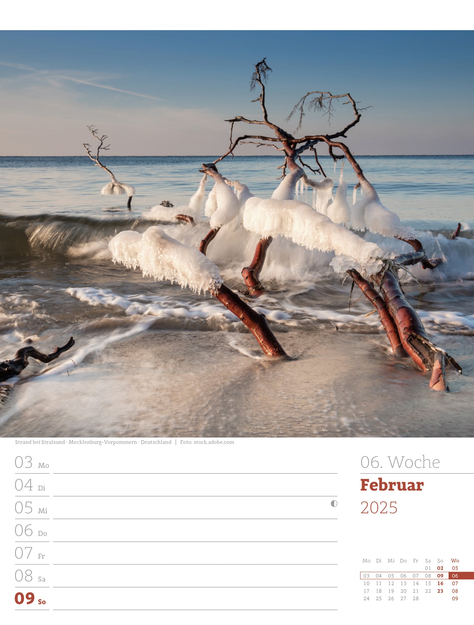 Ackermann Calendar At the Seaside 2025 - Weekly Planner - Inside View 09