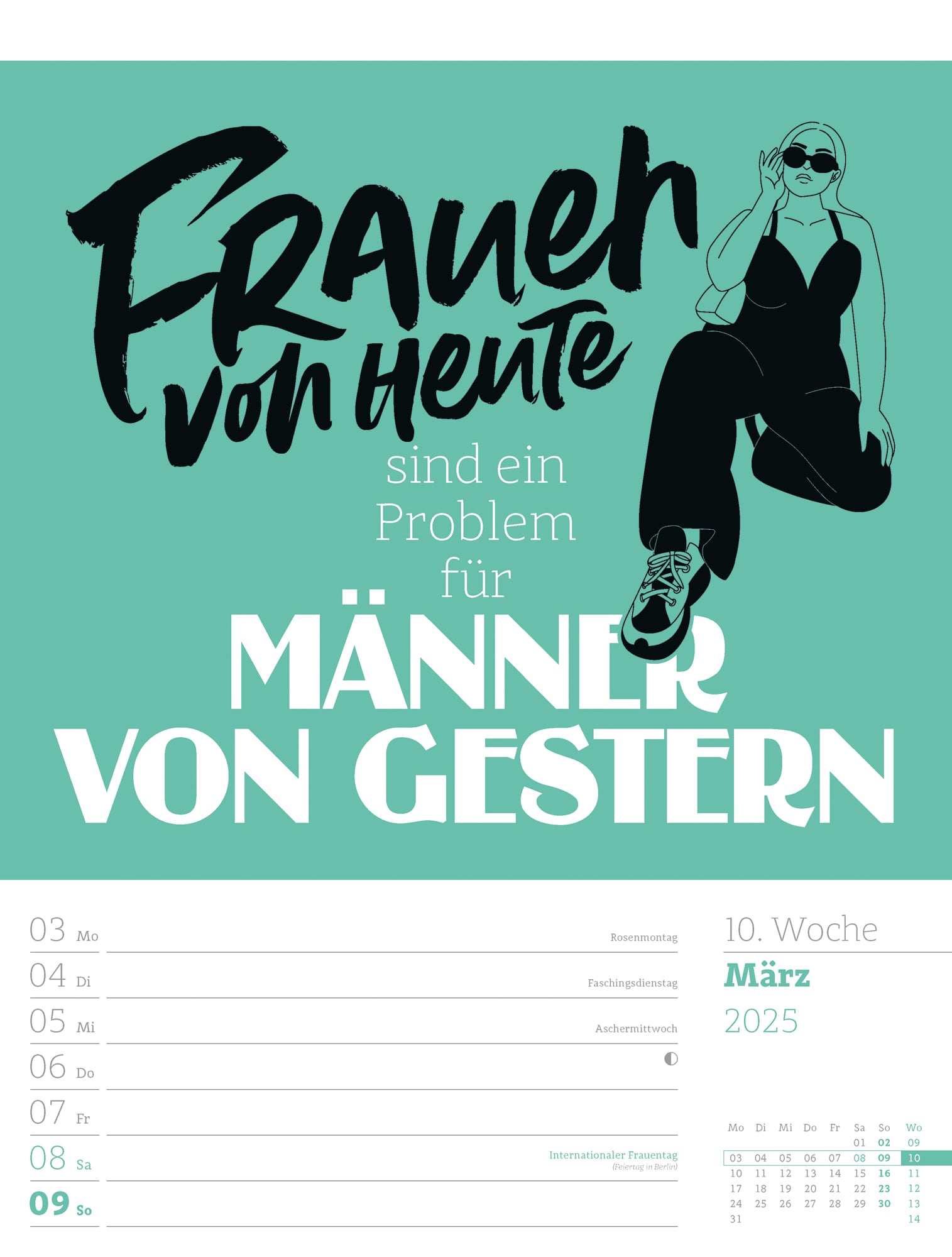 Ackermann Calendar Funny Quotes 2025 - Weekly Planner - Inside View 13