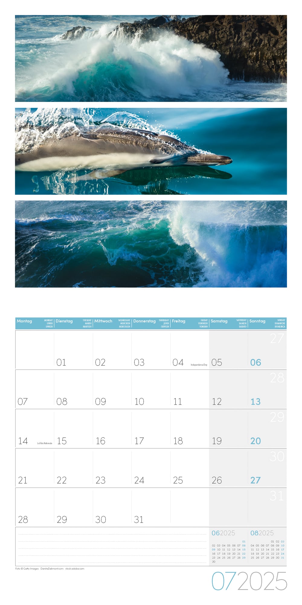 Art12 Collection Kalender Colours of Nature 2025 - 30x30 - Innenansicht 07