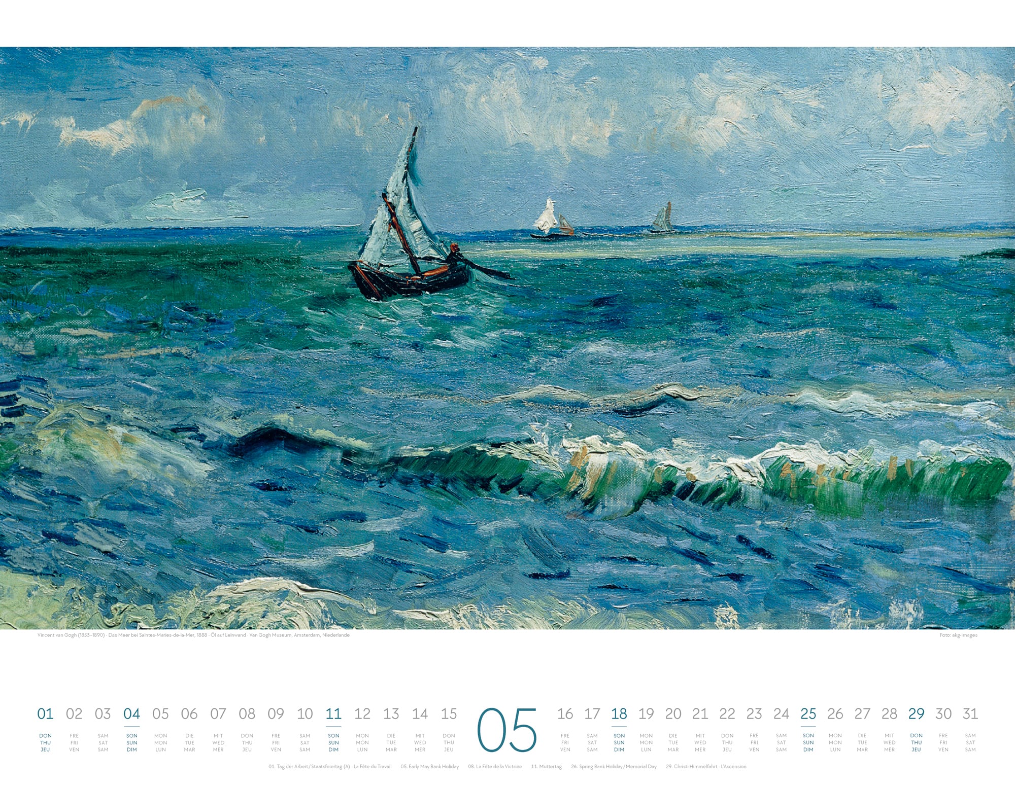 Ackermann Calendar Artwork Sea 2025 - Inside View 05