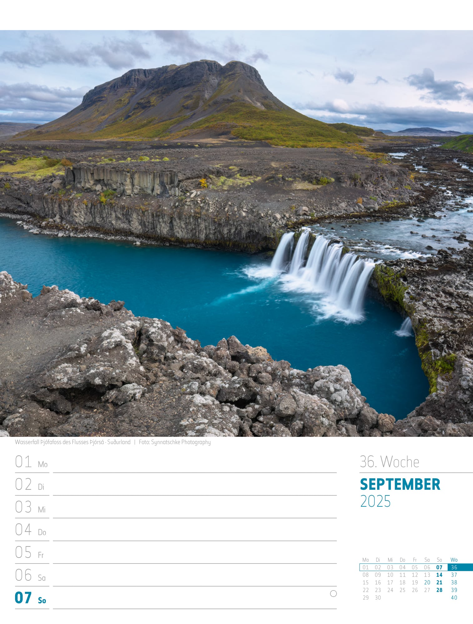 Ackermann Calendar Iceland 2025 - Weekly Planner - Inside View 39