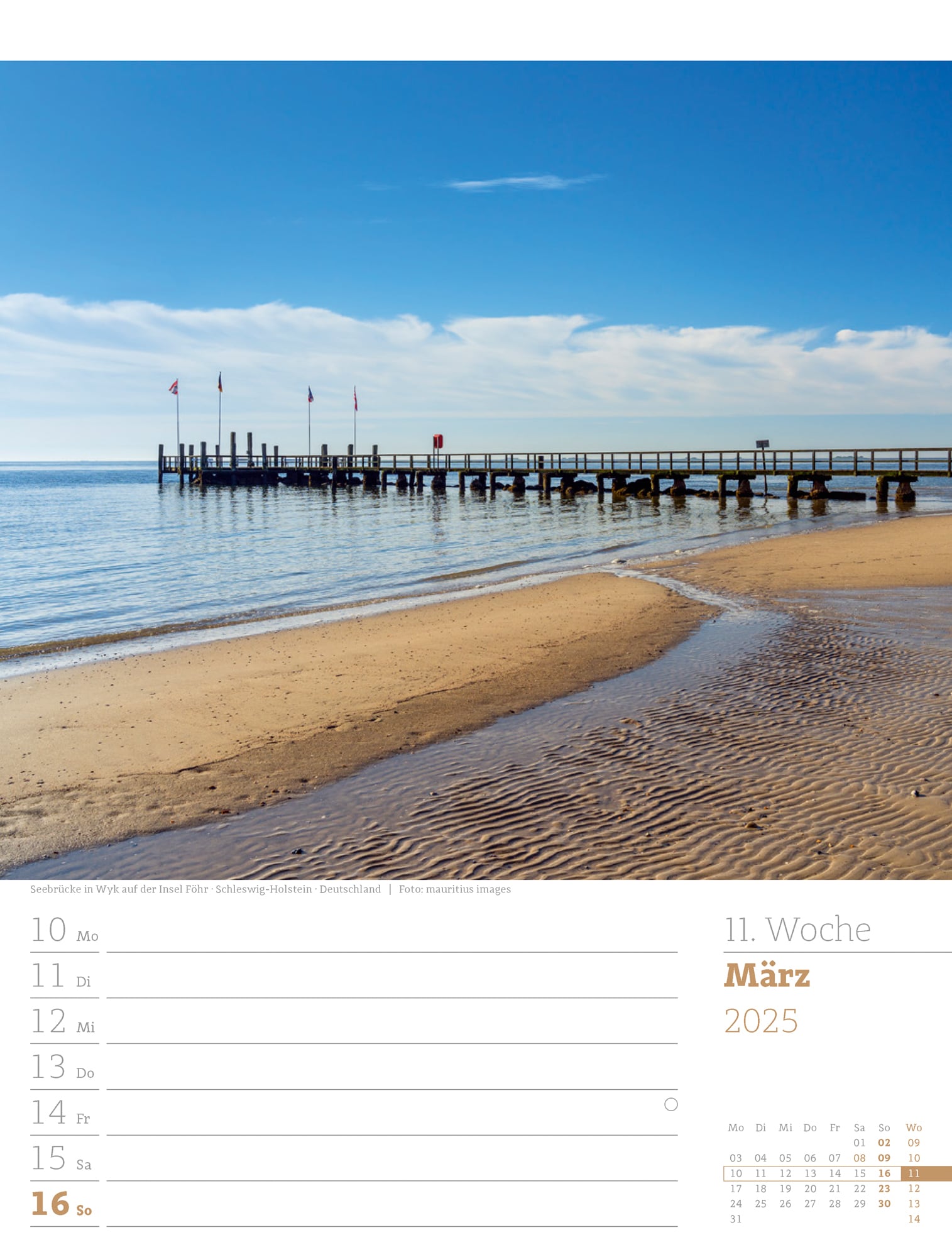 Ackermann Calendar At the Seaside 2025 - Weekly Planner - Inside View 14