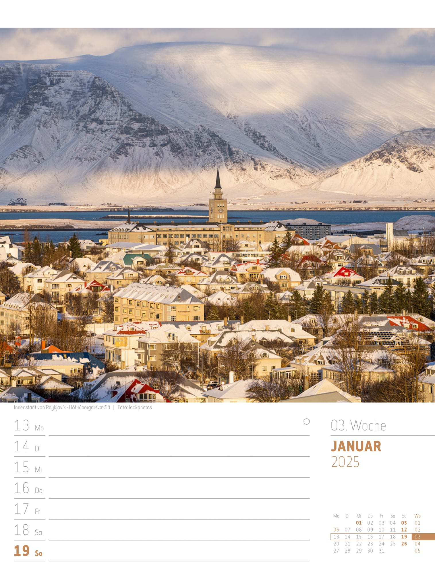 Ackermann Calendar Iceland 2025 - Weekly Planner - Inside View 05