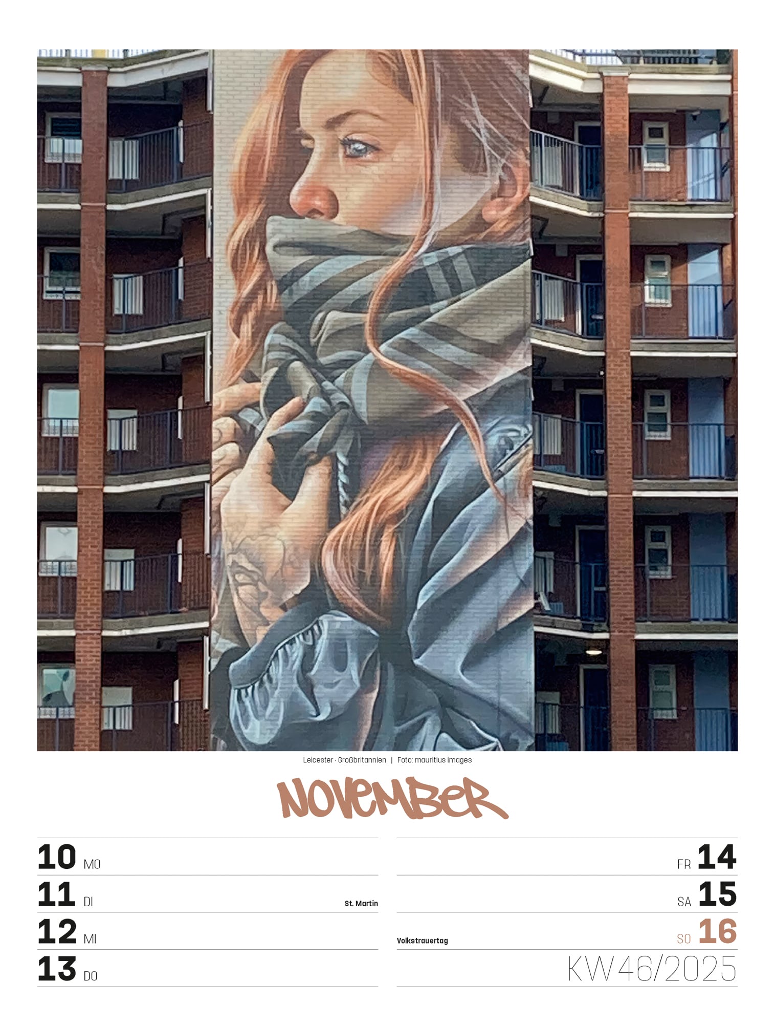 Ackermann Calendar Street Art 2025 - Weekly Planner - Inside View 49
