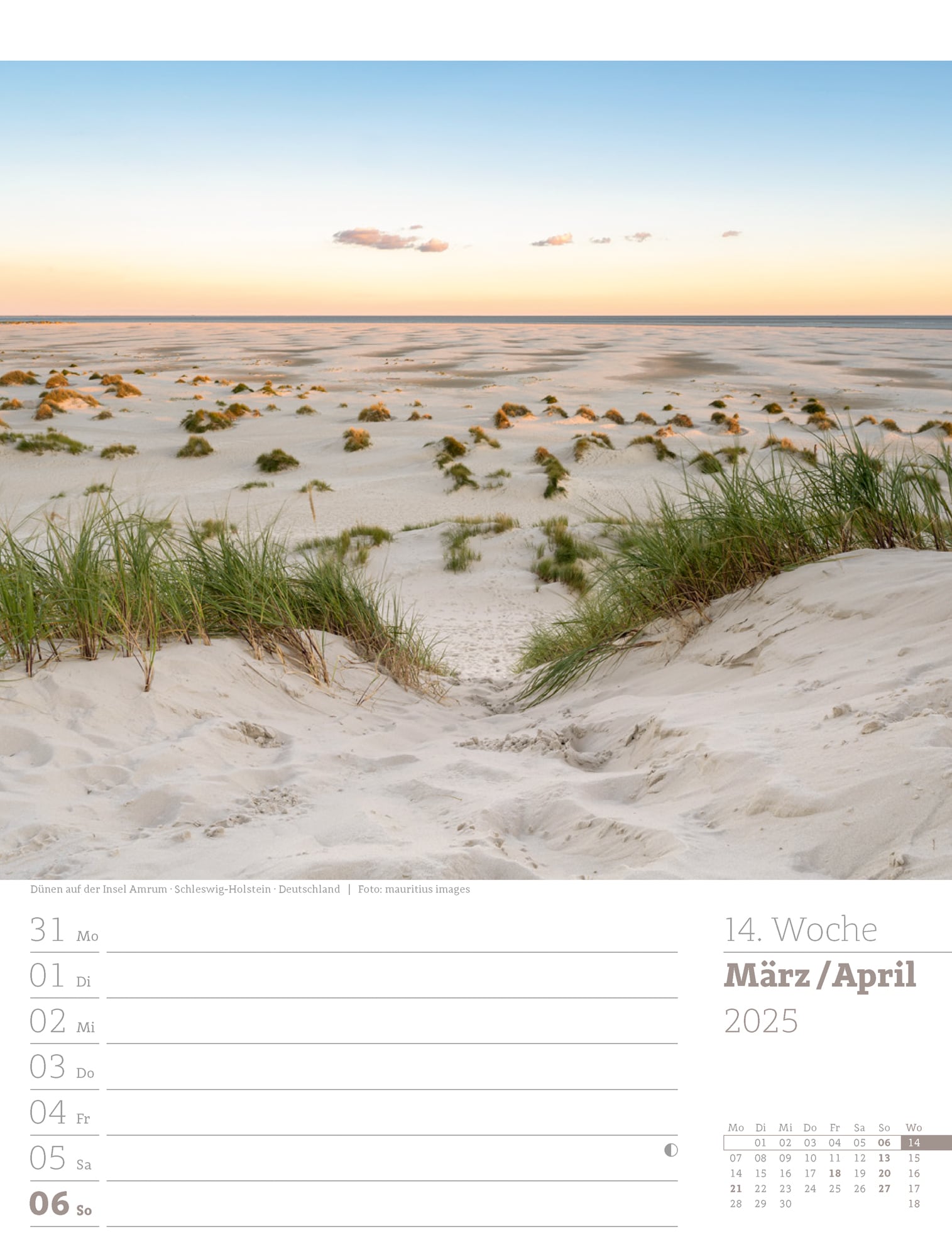 Ackermann Calendar At the Seaside 2025 - Weekly Planner - Inside View 17