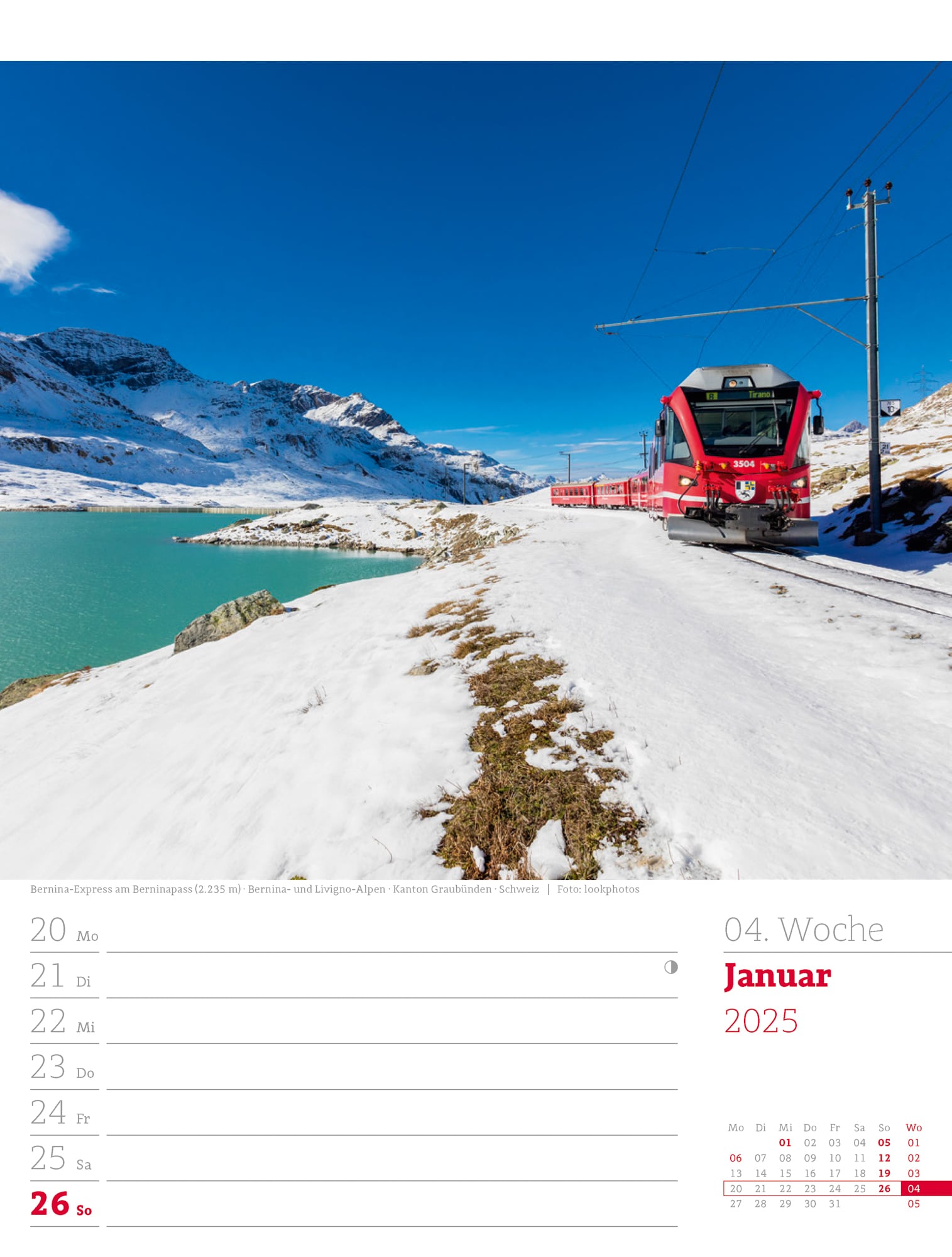 Ackermann Kalender Alpenwelt - Wochenplaner 2025 - Innenansicht 07