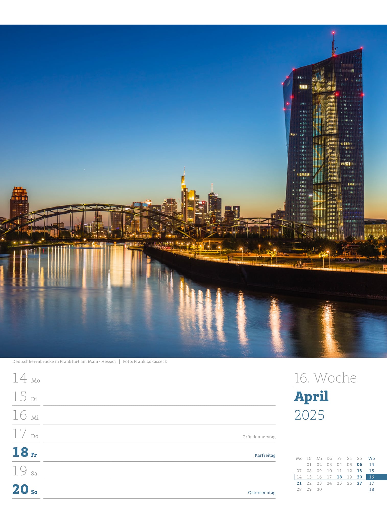 Ackermann Calendar Germany 2025 - Weekly Planner - Inside View 19