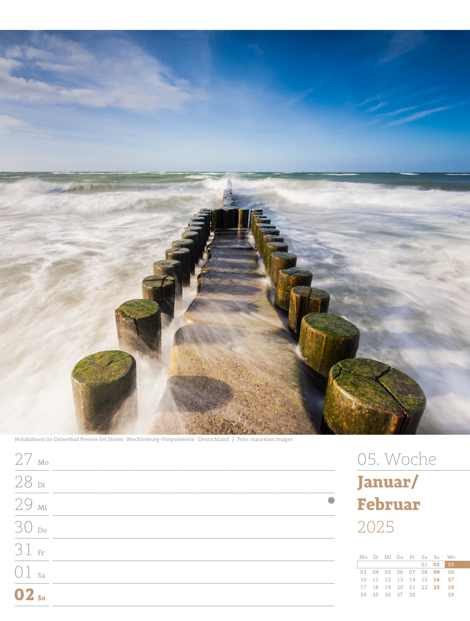 Ackermann Calendar At the Seaside 2025 - Weekly Planner - Inside View 08