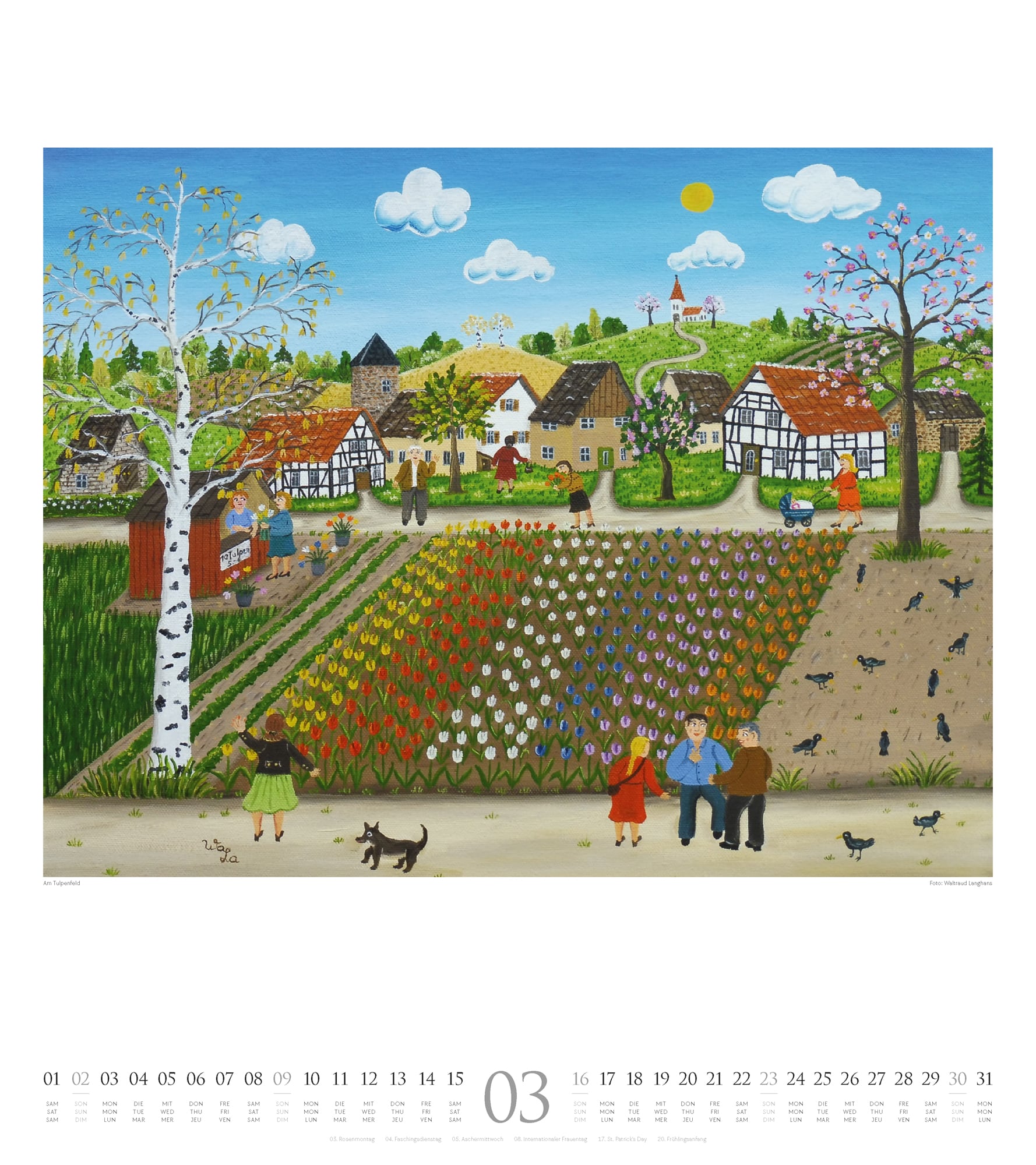 Ackermann Kalender Naive Malerei 2025 - Innenansicht 03