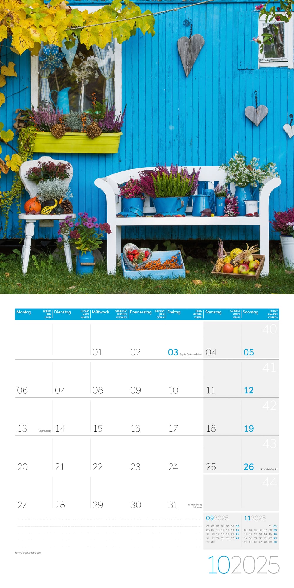 Art12 Collection Kalender In meinem Garten 2025 - 30x30 - Innenansicht 10