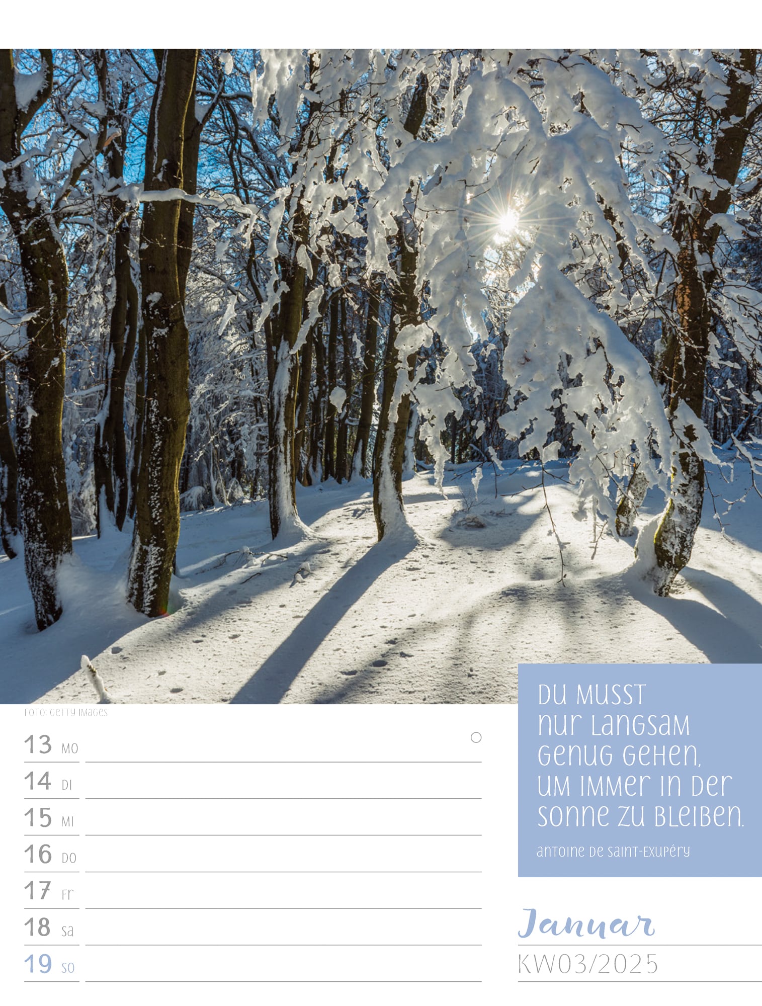 Ackermann Calendar Moments 2025 - Weekly Planner - Inside View 05