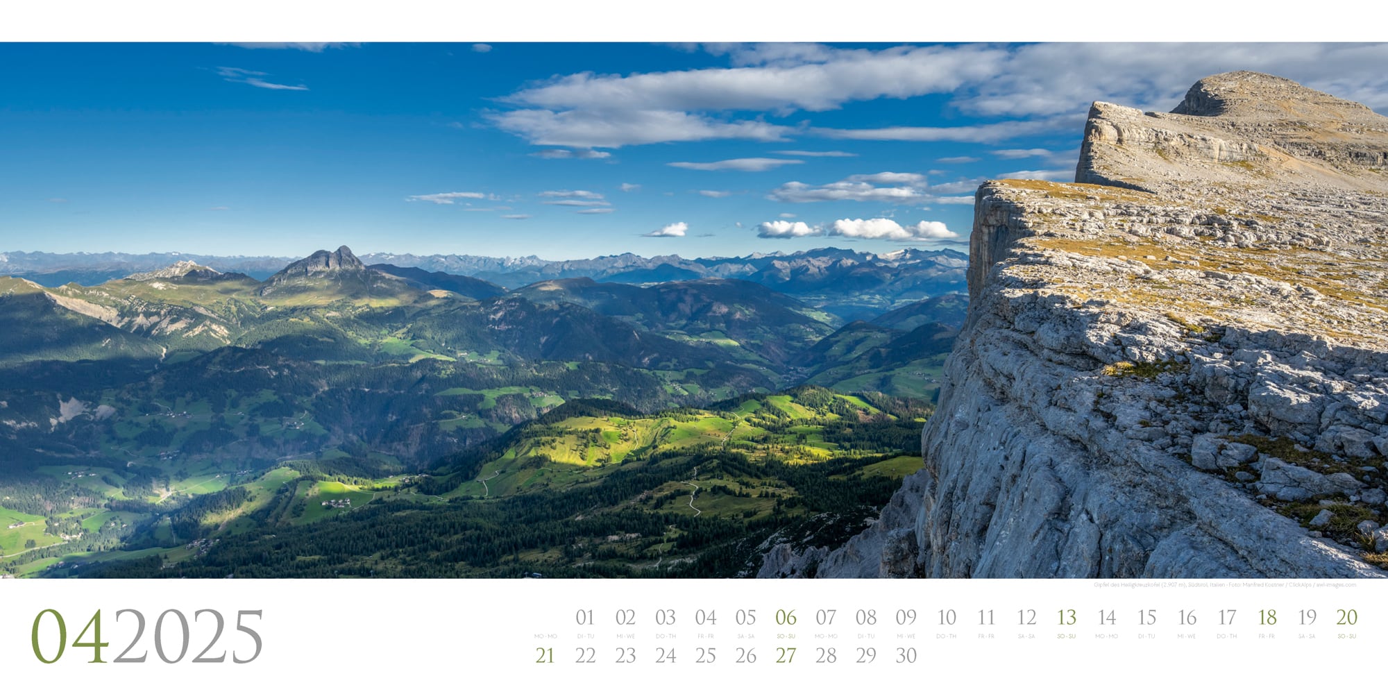 Ackermann Kalender Dolomiten 2025 - Innenansicht 04