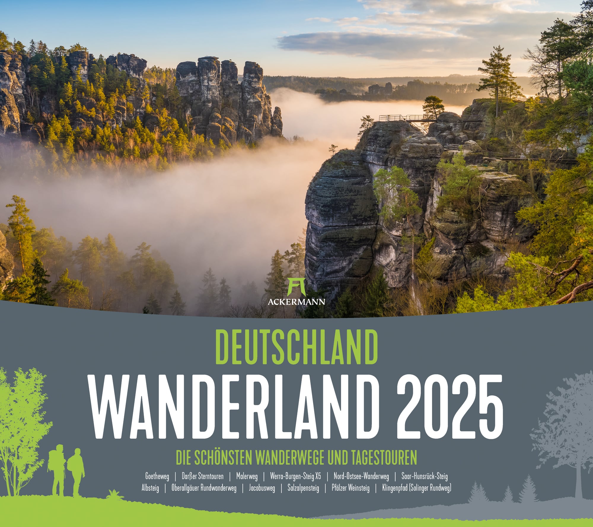 Ackermann Calendar Hiking Trails of Germany 2025 - Cover Page