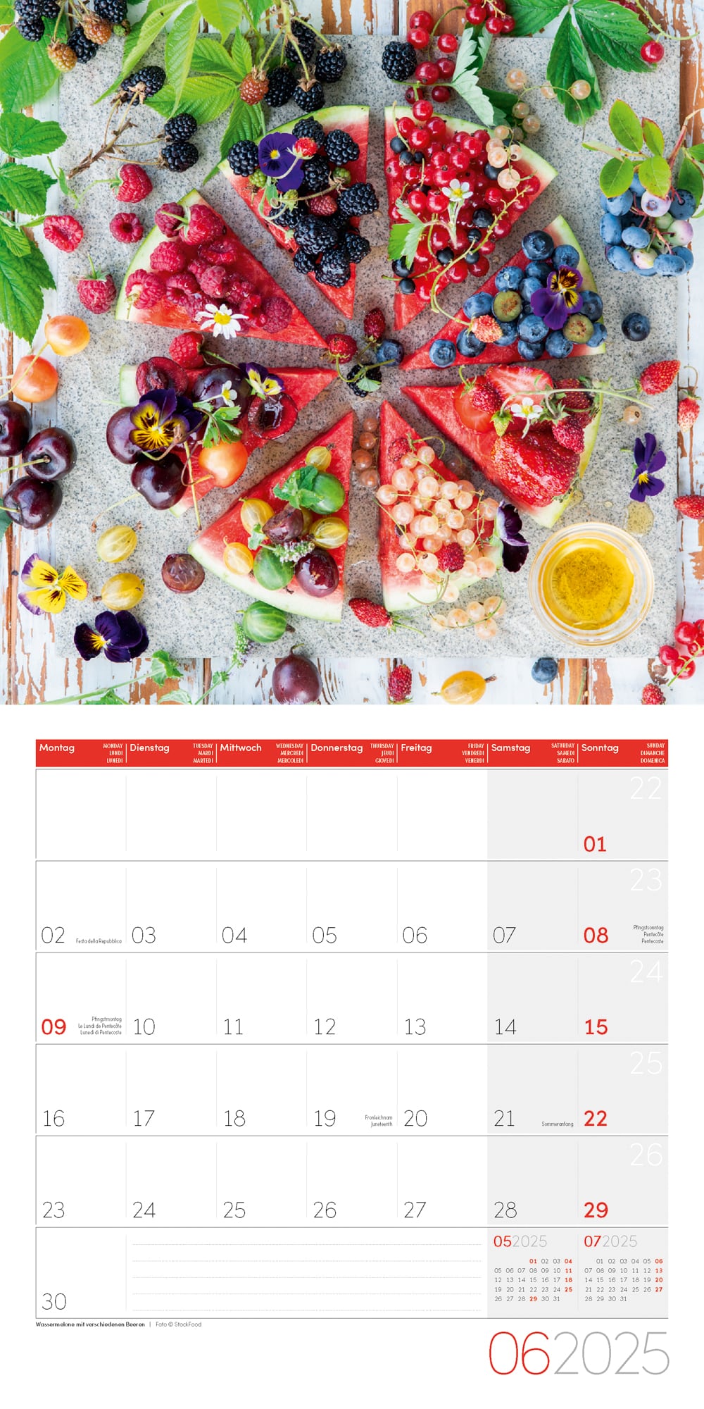 Art12 Collection Kalender Food 2025 - 30x30 - Innenansicht 06