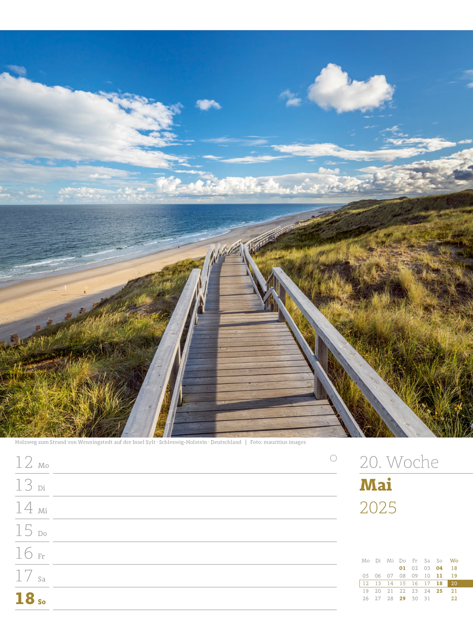 Ackermann Calendar At the Seaside 2025 - Weekly Planner - Inside View 23