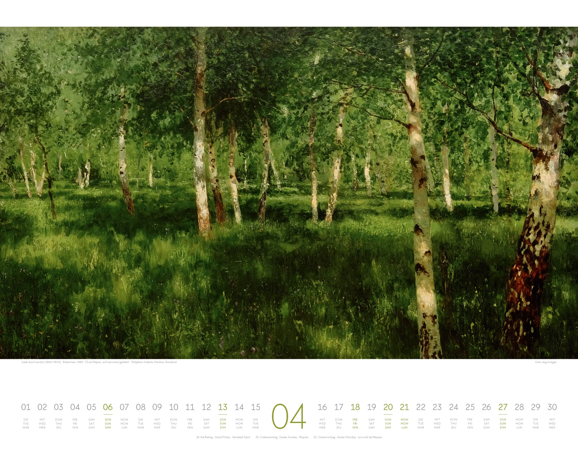 Ackermann Calendar Artwork Forest 2025 - Inside View 04