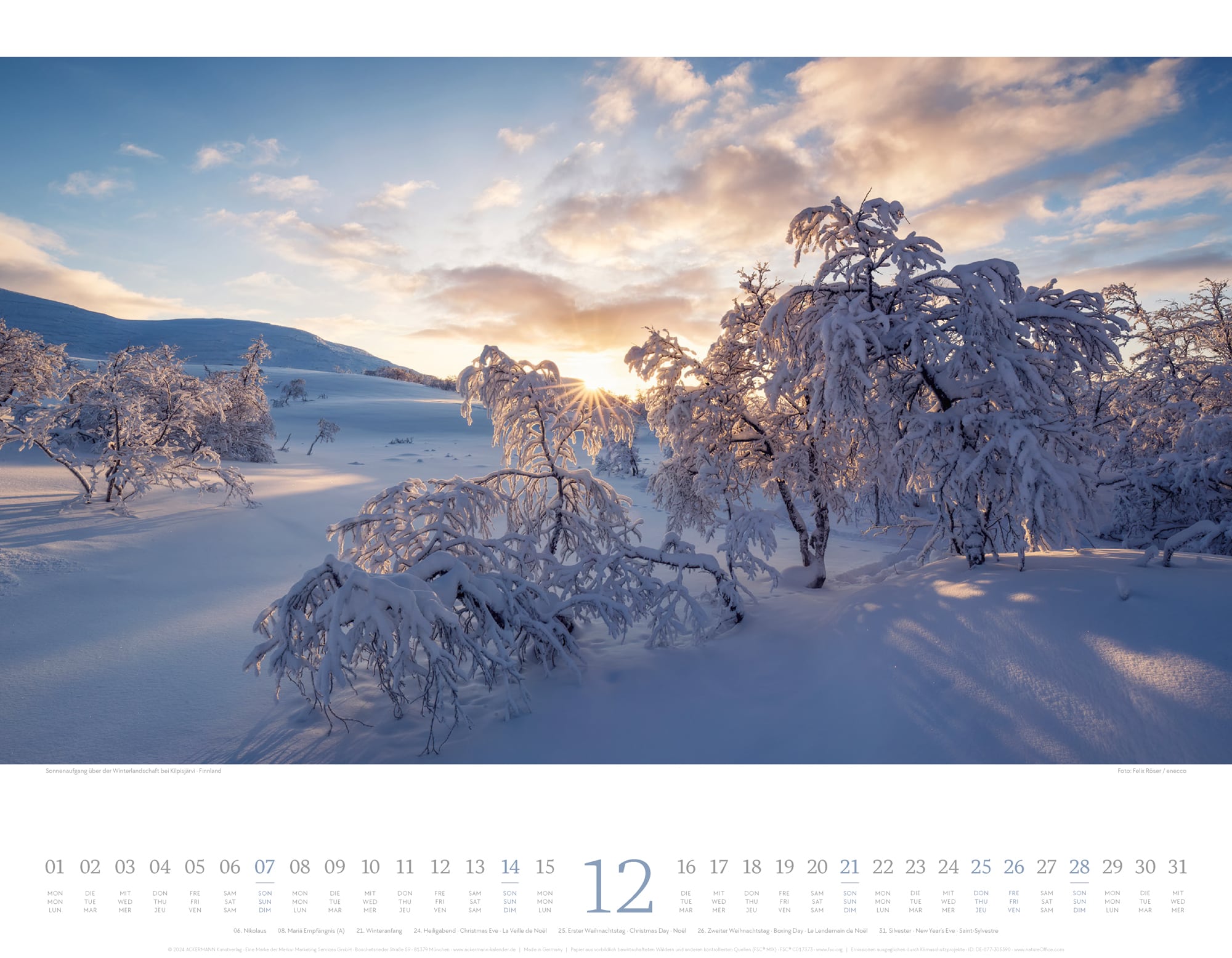 Ackermann Calendar Morning Light 2025 - Inside View 12