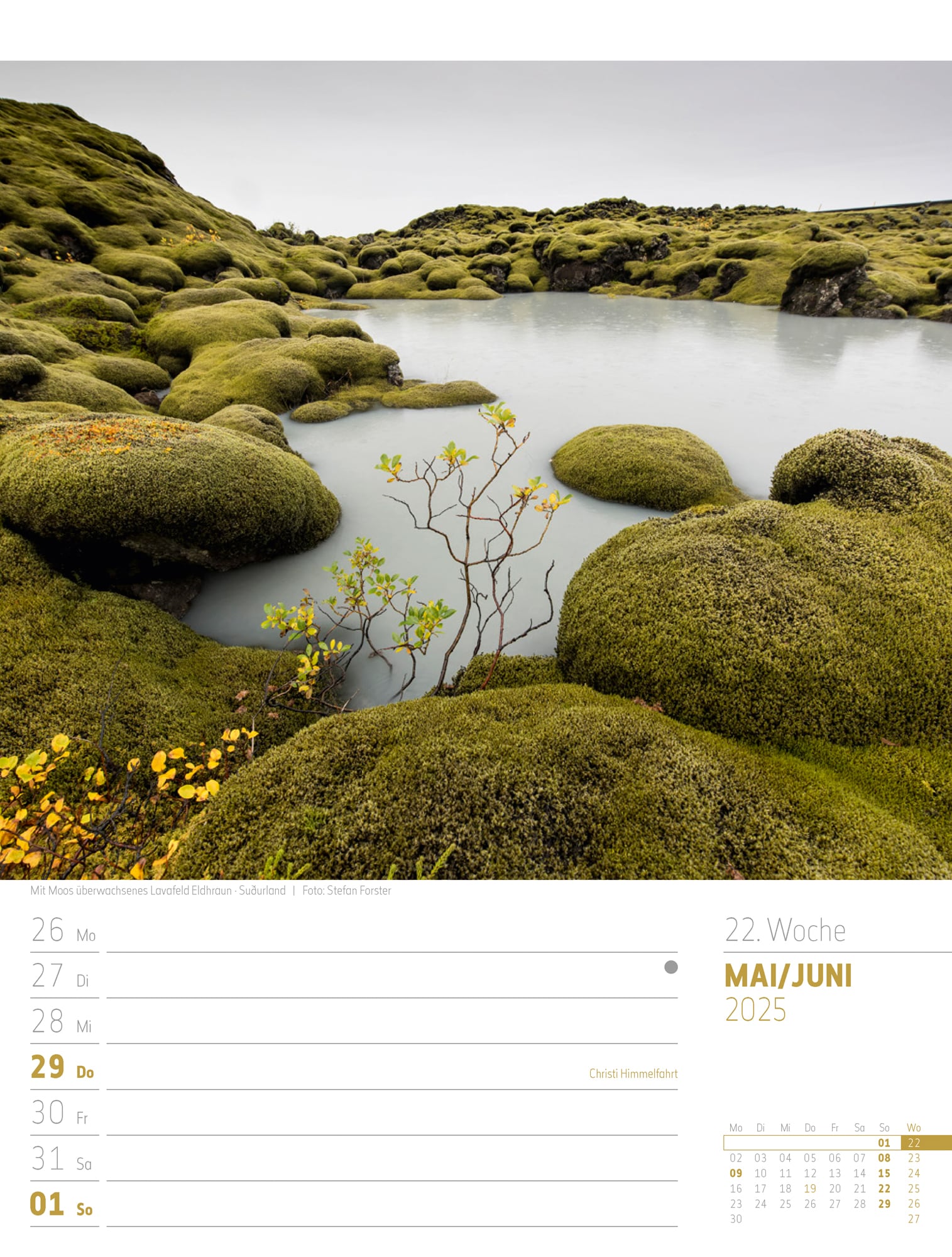 Ackermann Calendar Iceland 2025 - Weekly Planner - Inside View 25
