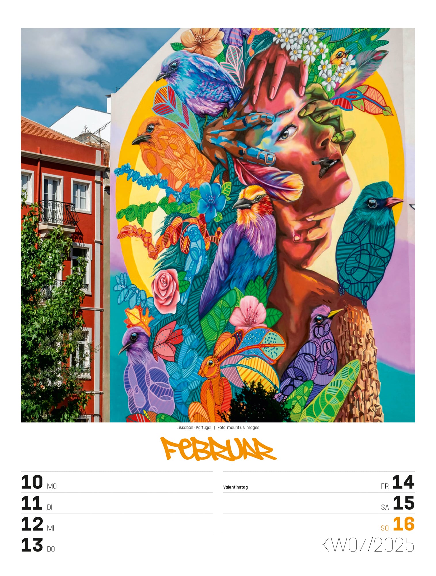 Ackermann Calendar Street Art 2025 - Weekly Planner - Inside View 10