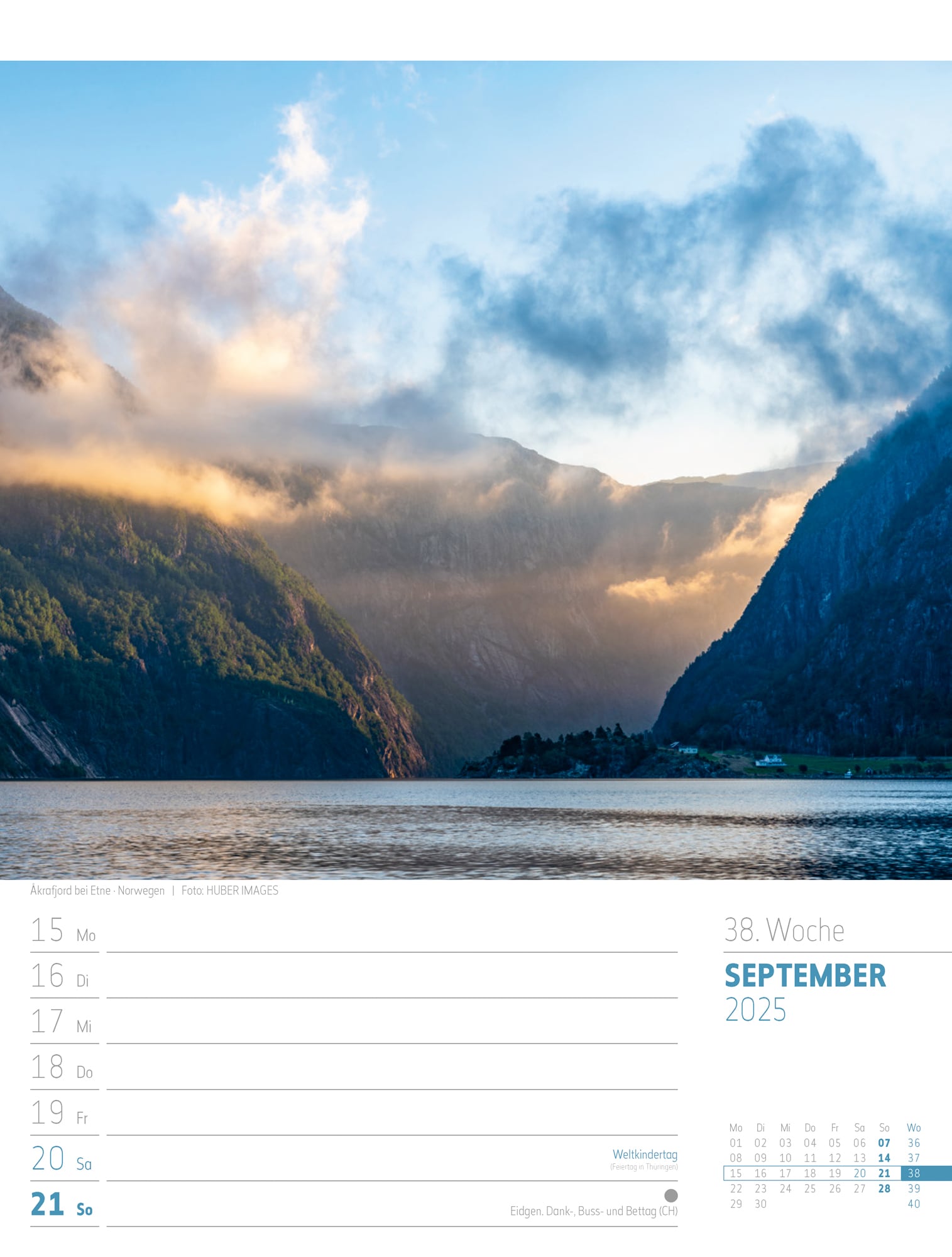 Ackermann Calendar Scandinavia 2025 - Weekly Planner - Inside View 41