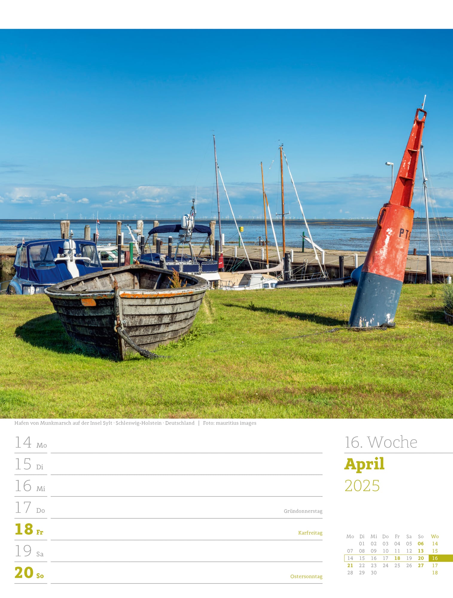 Ackermann Calendar At the Seaside 2025 - Weekly Planner - Inside View 19