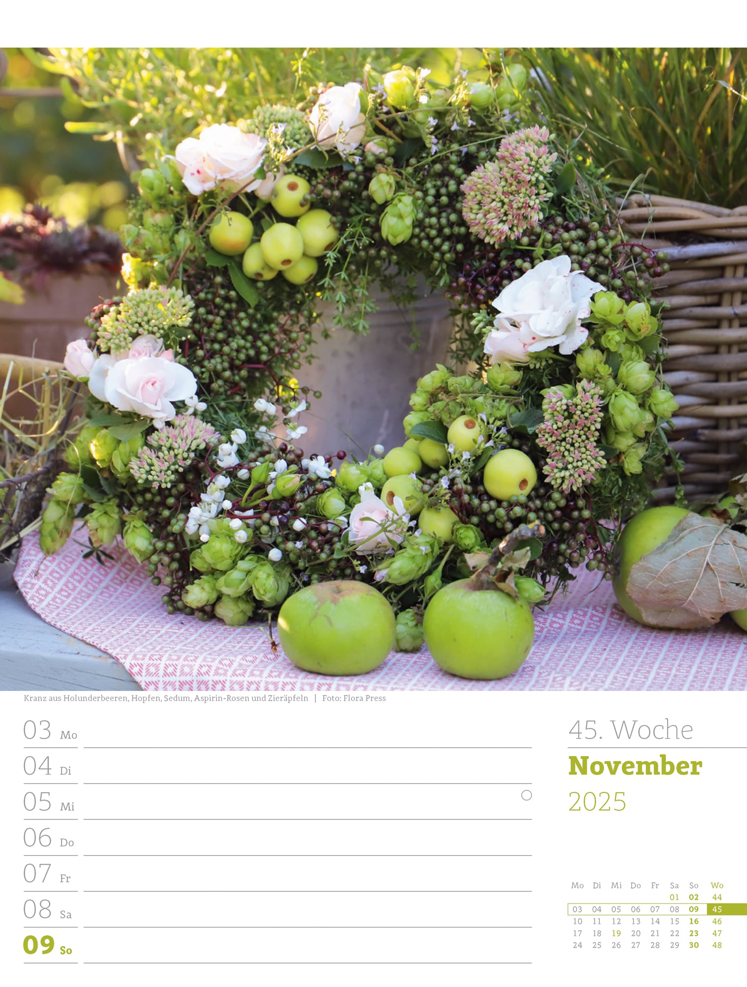Ackermann Calendar Beautiful Gardens 2025 - Weekly Planner - Inside View 48