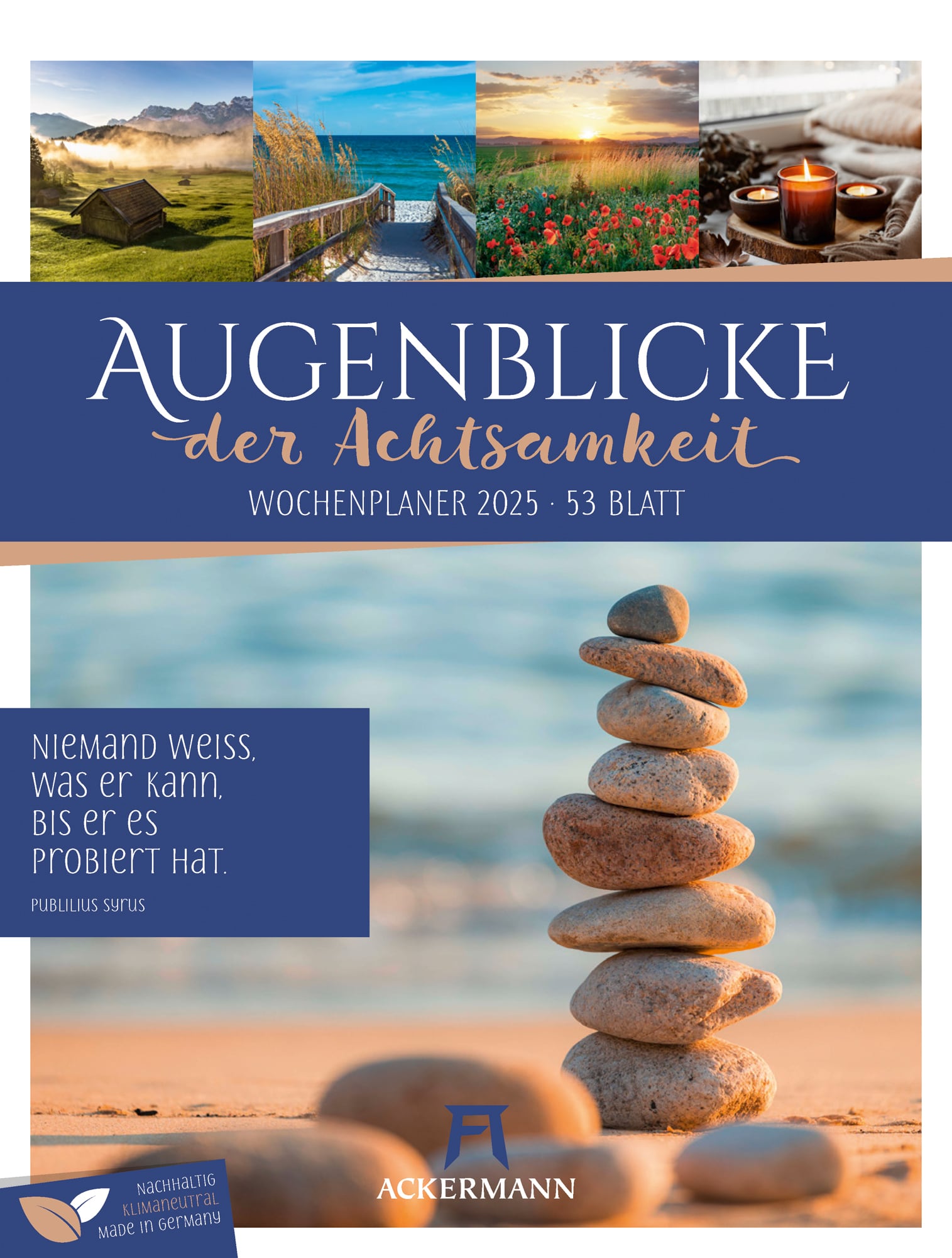 Ackermann Kalender Augenblicke - Wochenplaner 2025 - Titelblatt