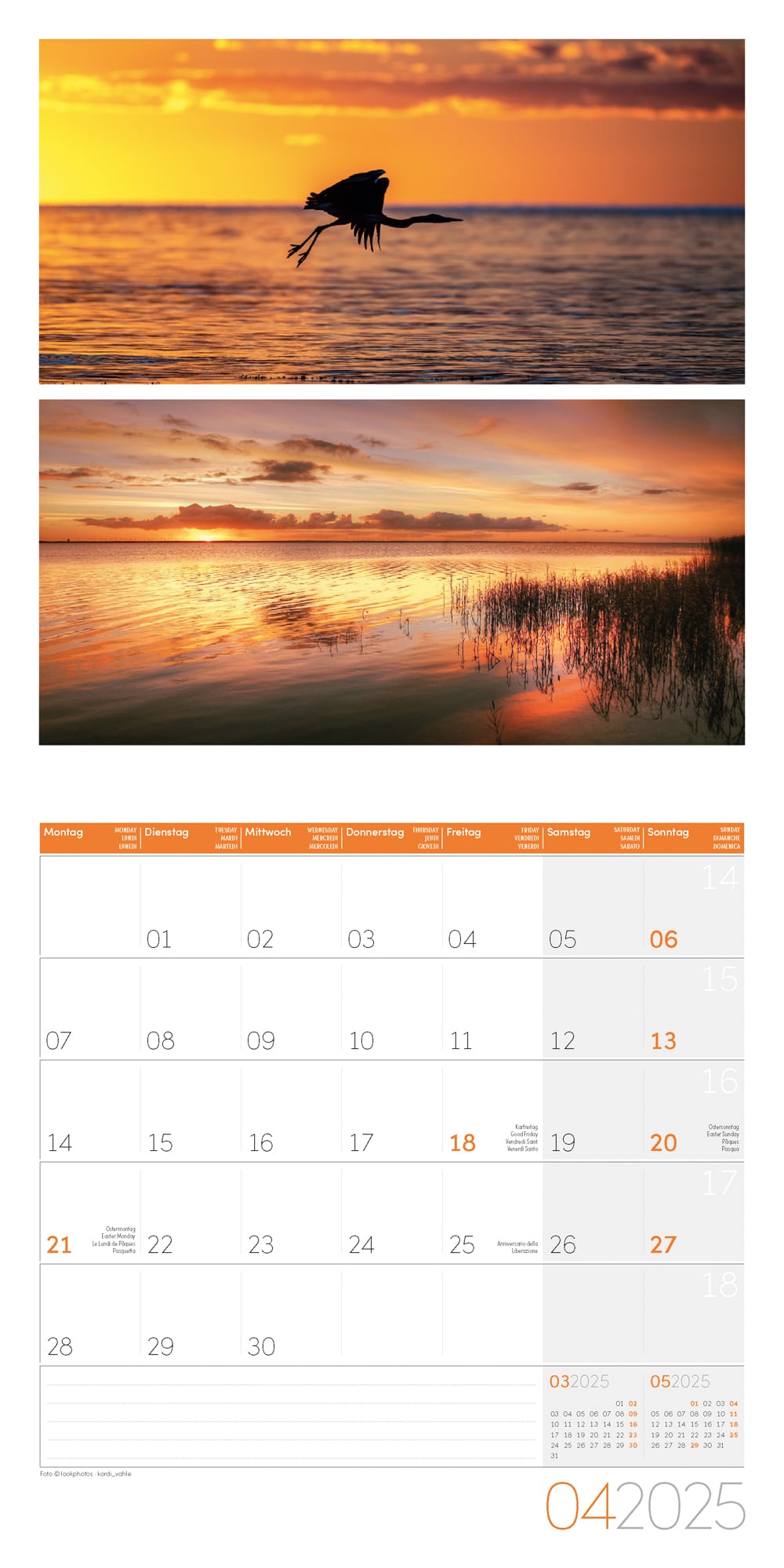Art12 Collection Kalender Colours of Nature 2025 - 30x30 - Innenansicht 04