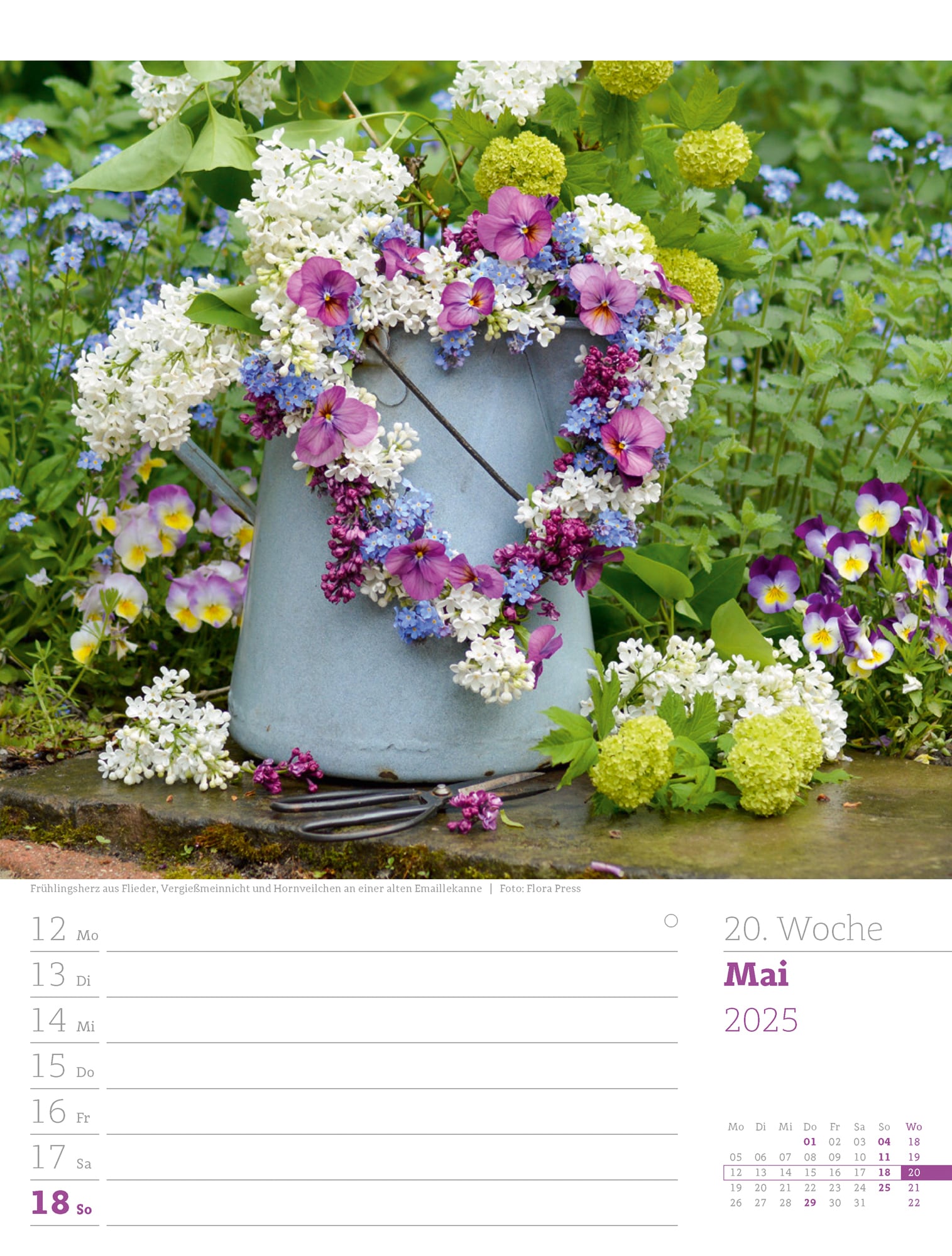 Ackermann Calendar Beautiful Gardens 2025 - Weekly Planner - Inside View 23