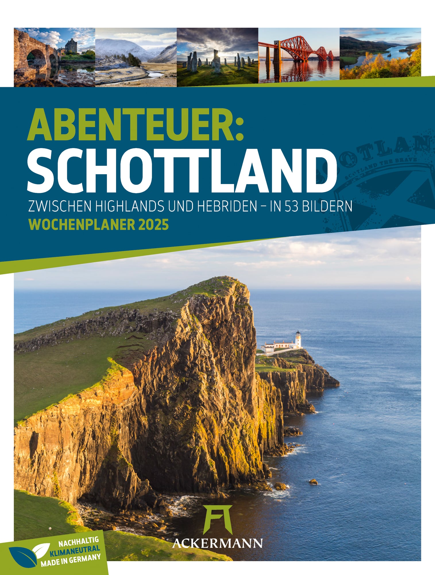 Ackermann Kalender Schottland - Wochenplaner 2025 - Titelblatt