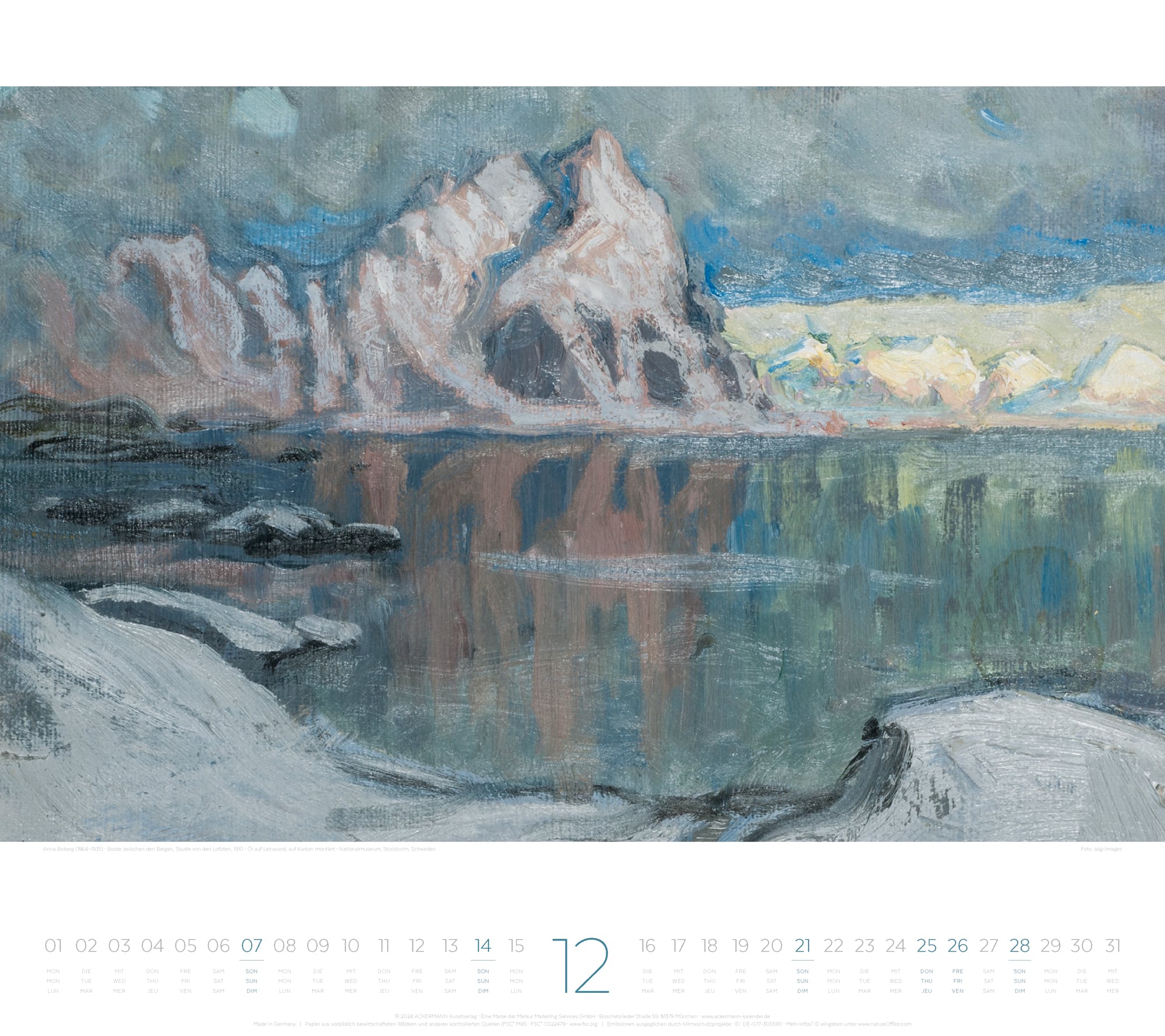 Ackermann Calendar The Art of Silence 2025 - Inside View 12