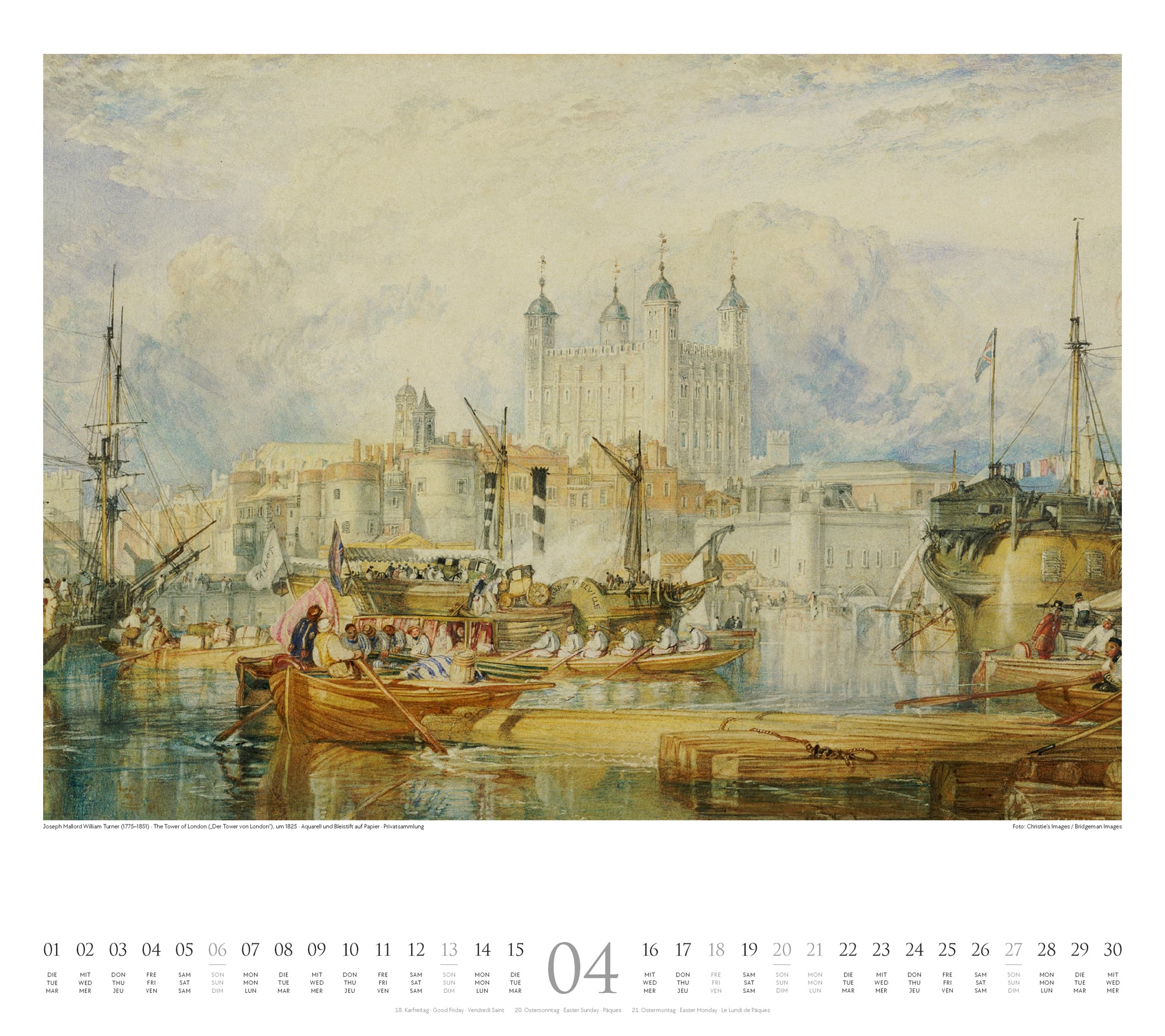 Ackermann Calendar William Turner 2025 - Inside View 04