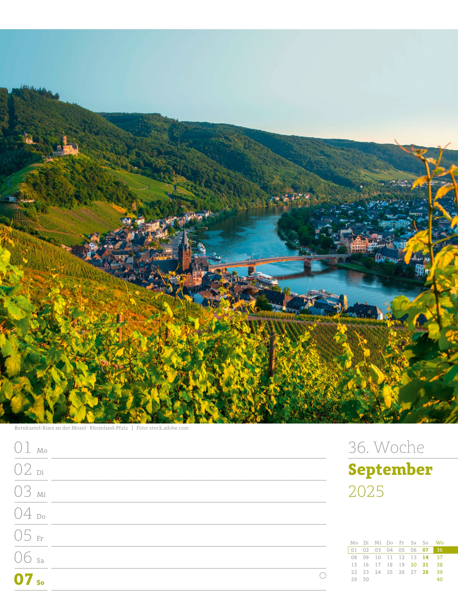Ackermann Calendar Germany 2025 - Weekly Planner - Inside View 39
