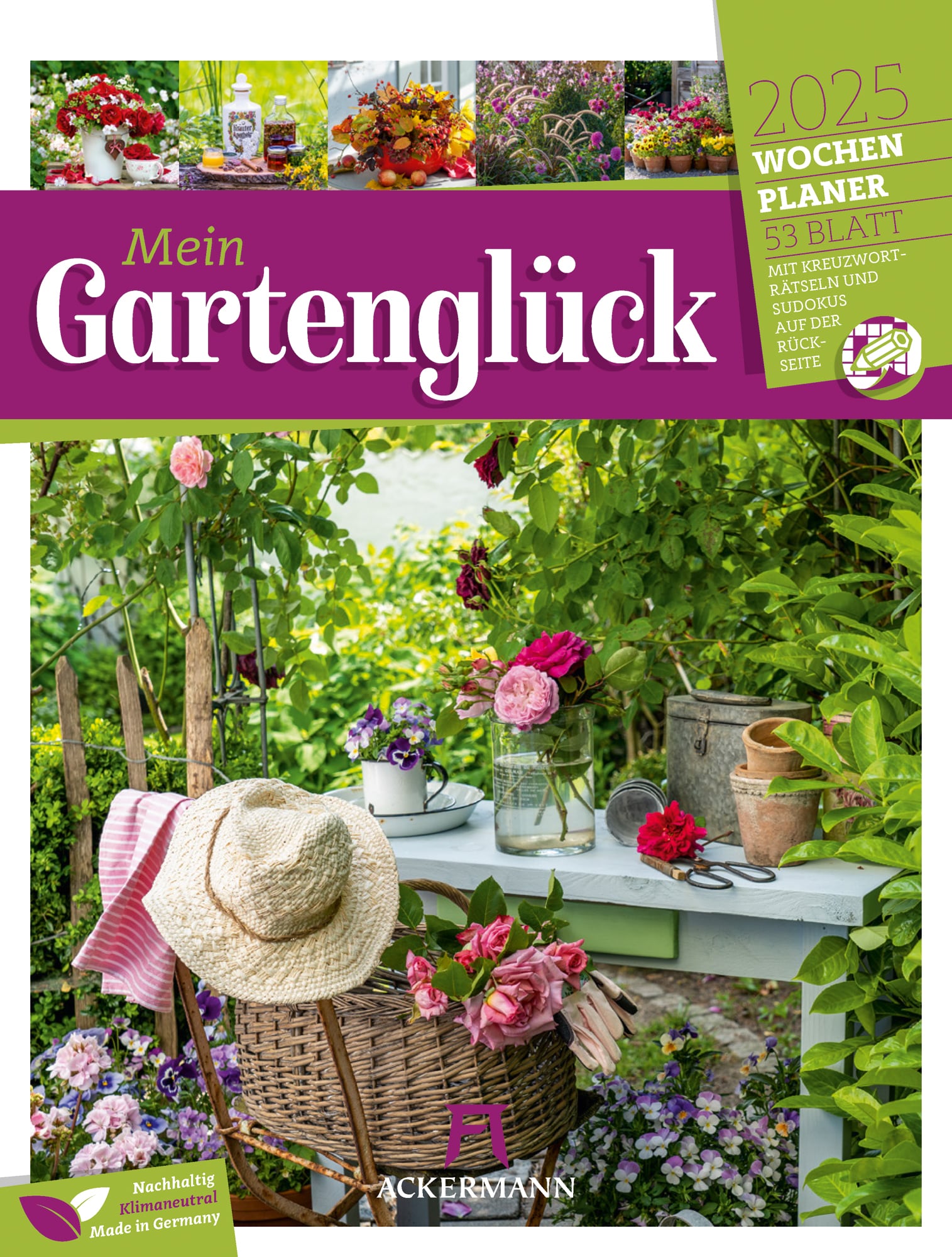 Ackermann Kalender Gartenglück - Wochenplaner 2025 - Titelblatt