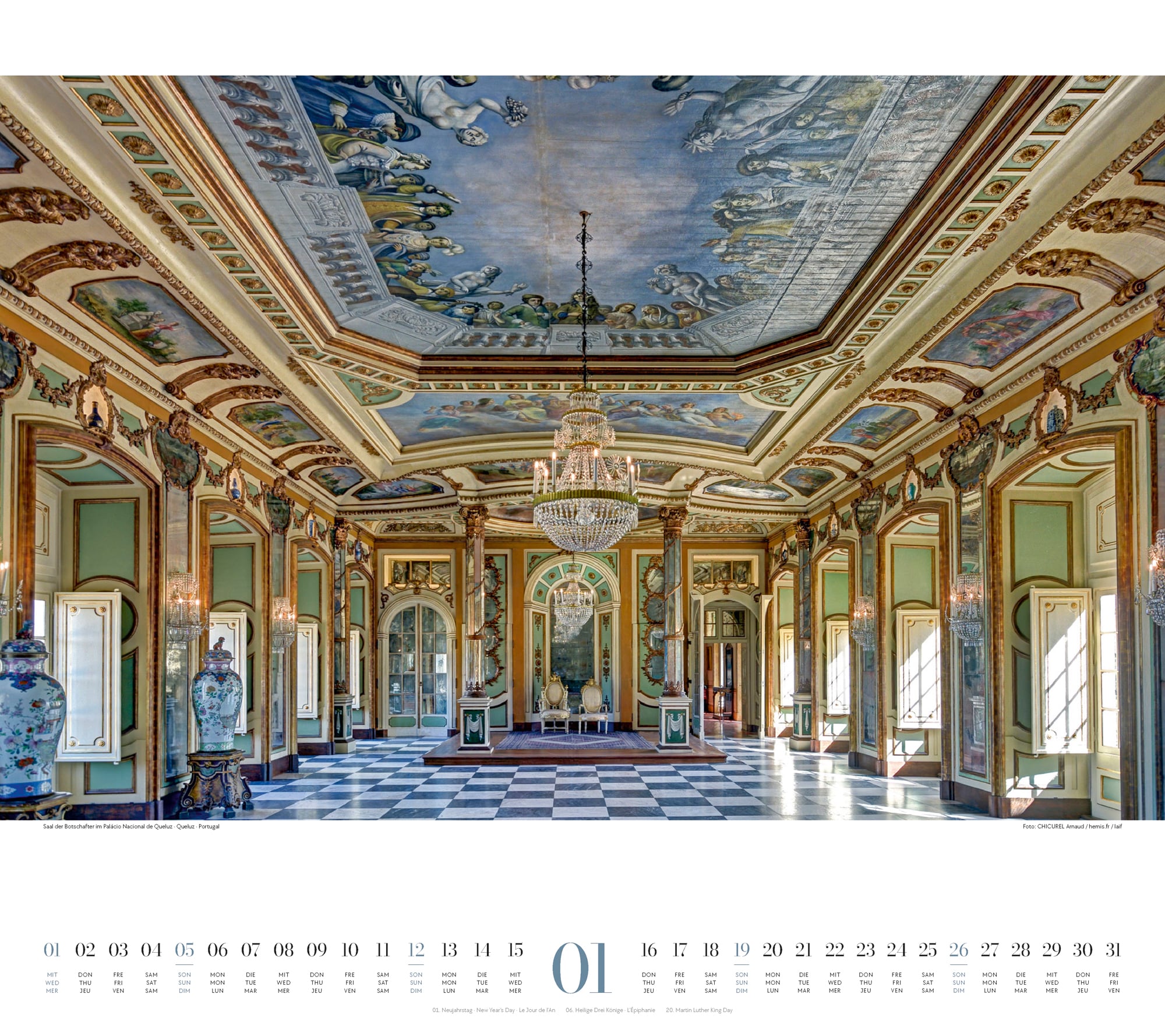 Ackermann Calendar Royal Palaces 2025 - Inside View 01