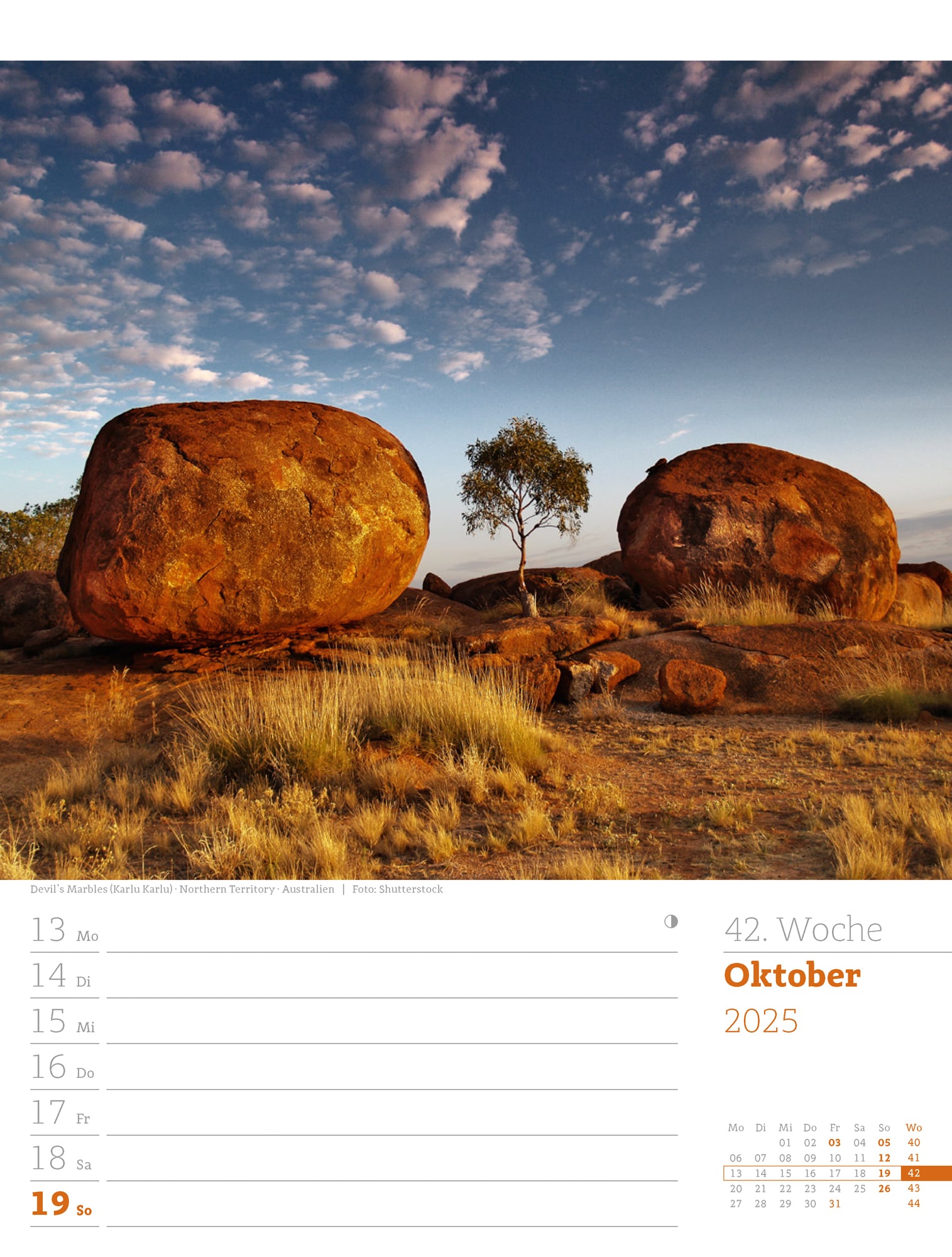Ackermann Calendar Travel the World 2025 - Weekly Planner - Inside View 45