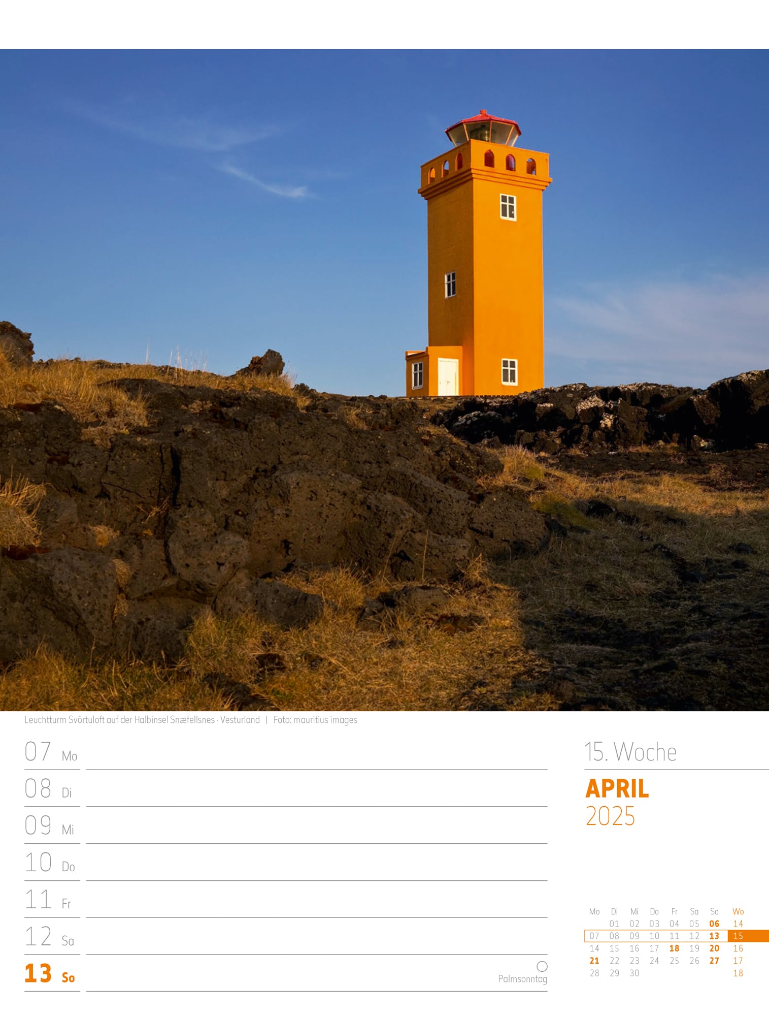 Ackermann Calendar Iceland 2025 - Weekly Planner - Inside View 18