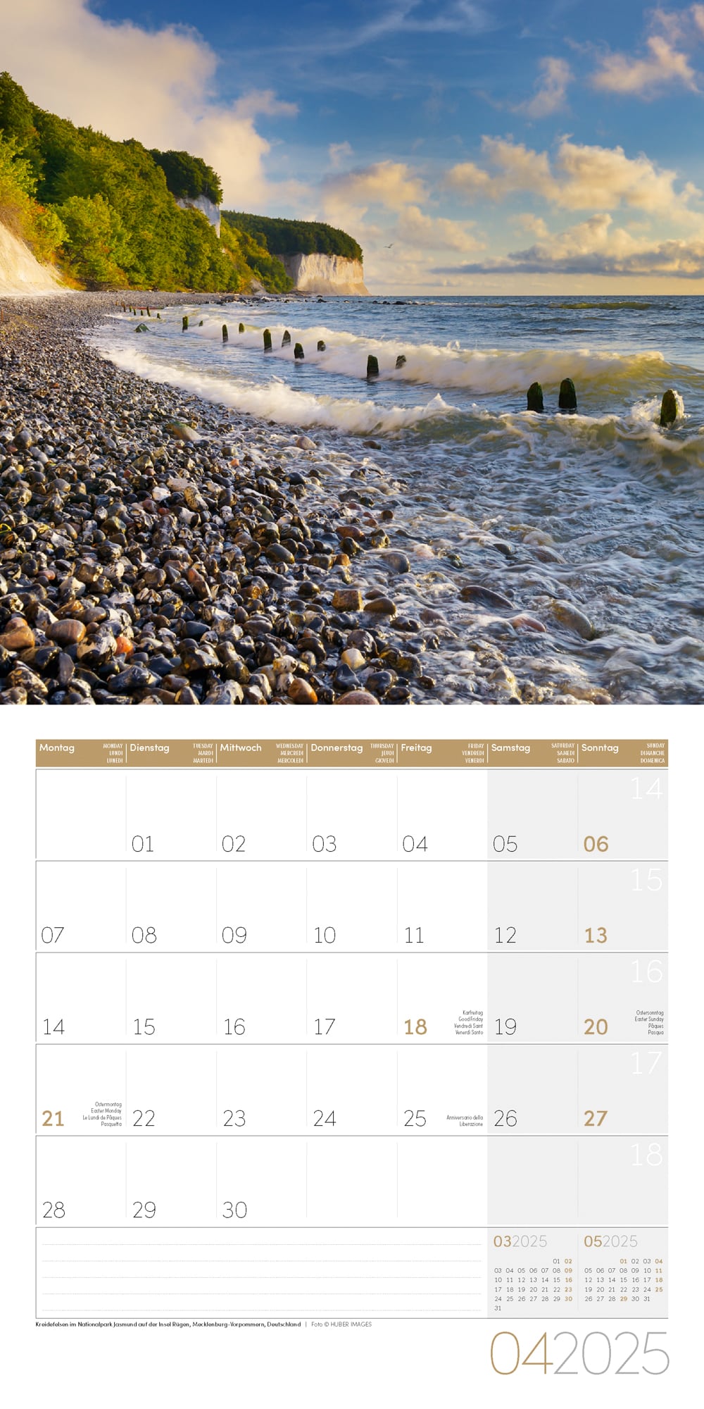 Art12 Collection Kalender Am Meer 2025 - 30x30 - Innenansicht 04