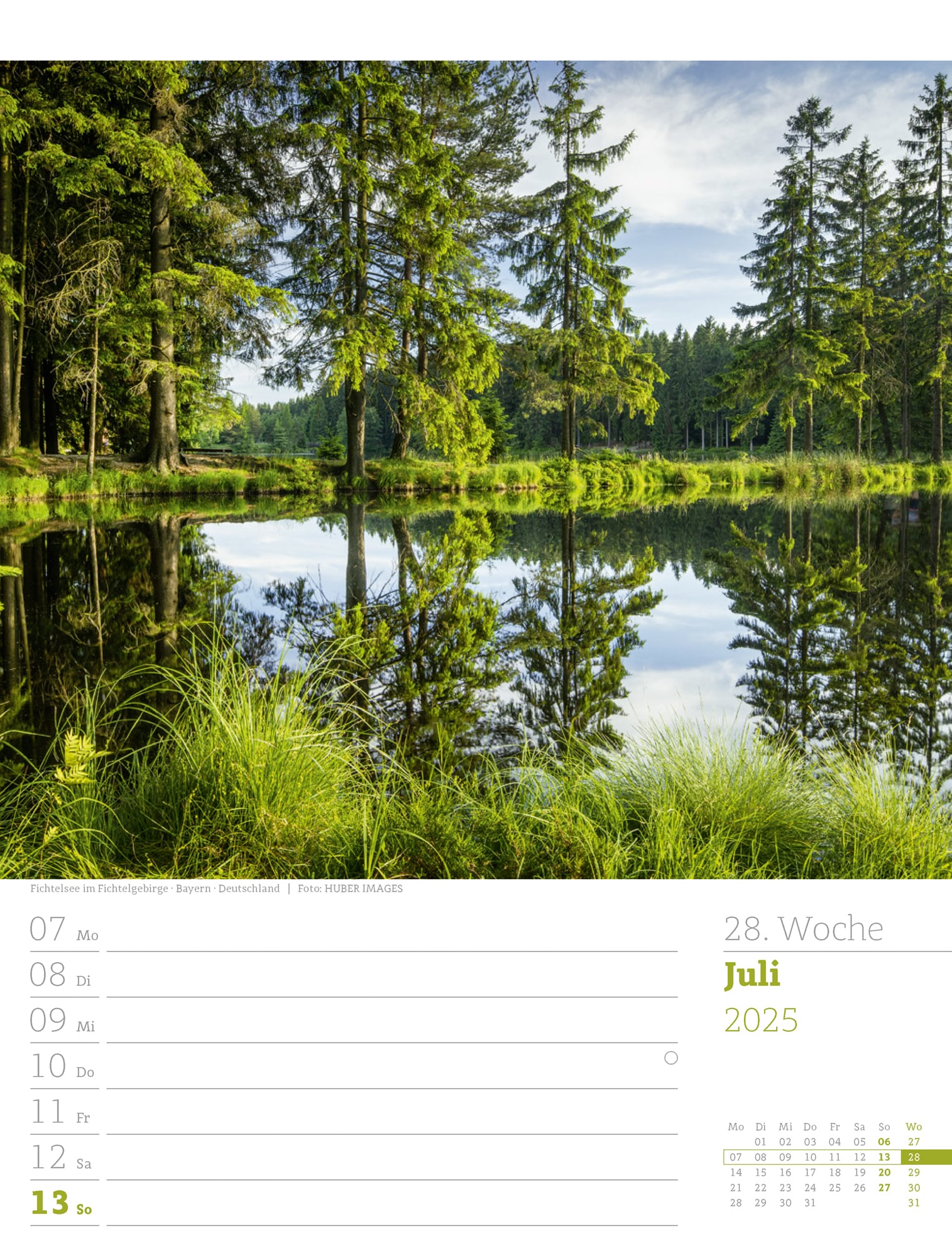 Ackermann Calendar Our Forest 2025 - Weekly Planner - Inside View 31