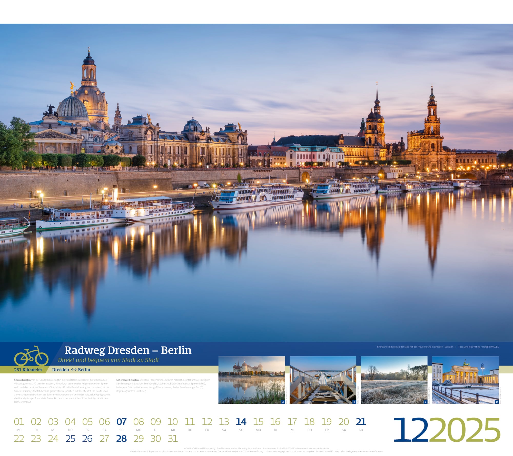 Ackermann Calendar Cycle Routes of Germany 2025 - Inside View 12